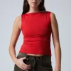 Weekday Toppar<ANNIE BOATNECK SLEEVELESS TOP