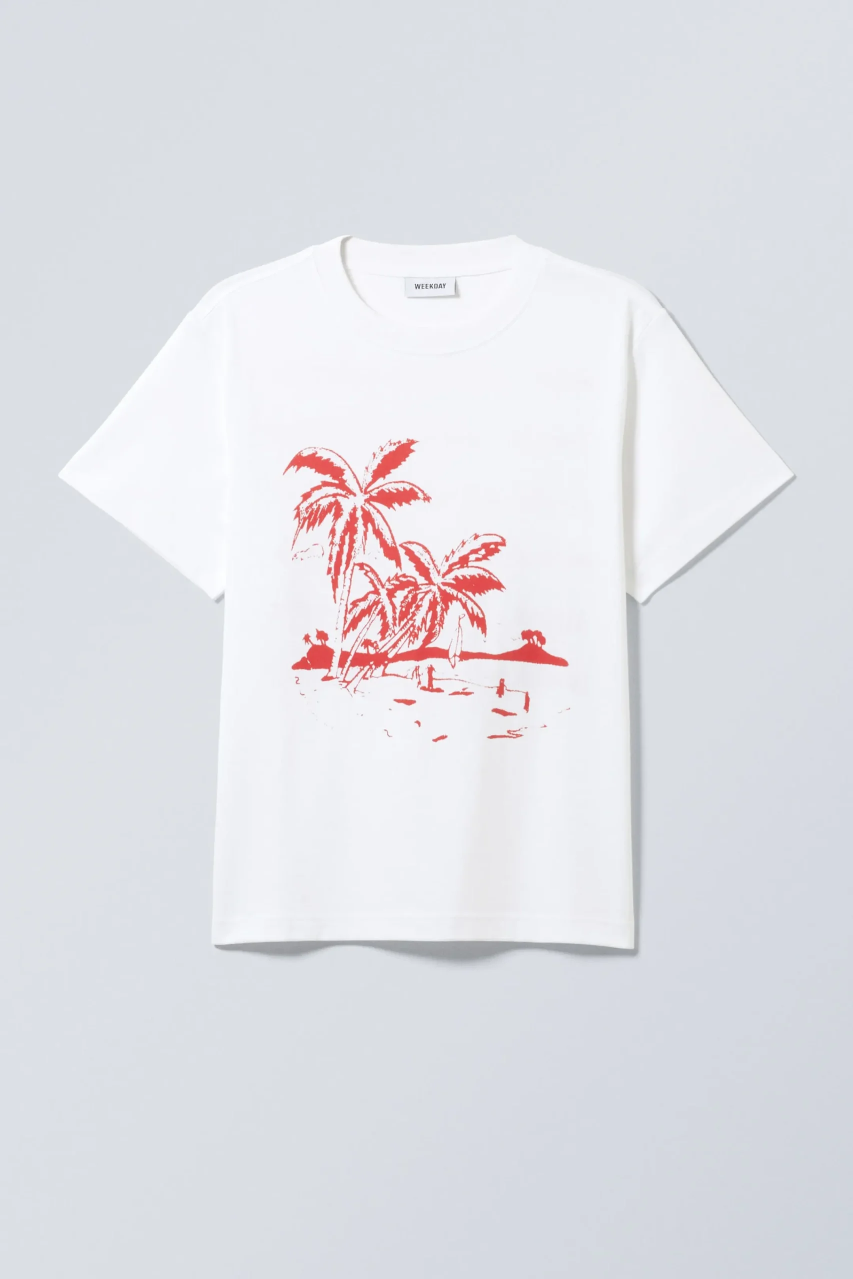 Weekday Graphics | T-Shirtar & Toppar<BOXIG GRAFISK PRINTAD T-SHIRT