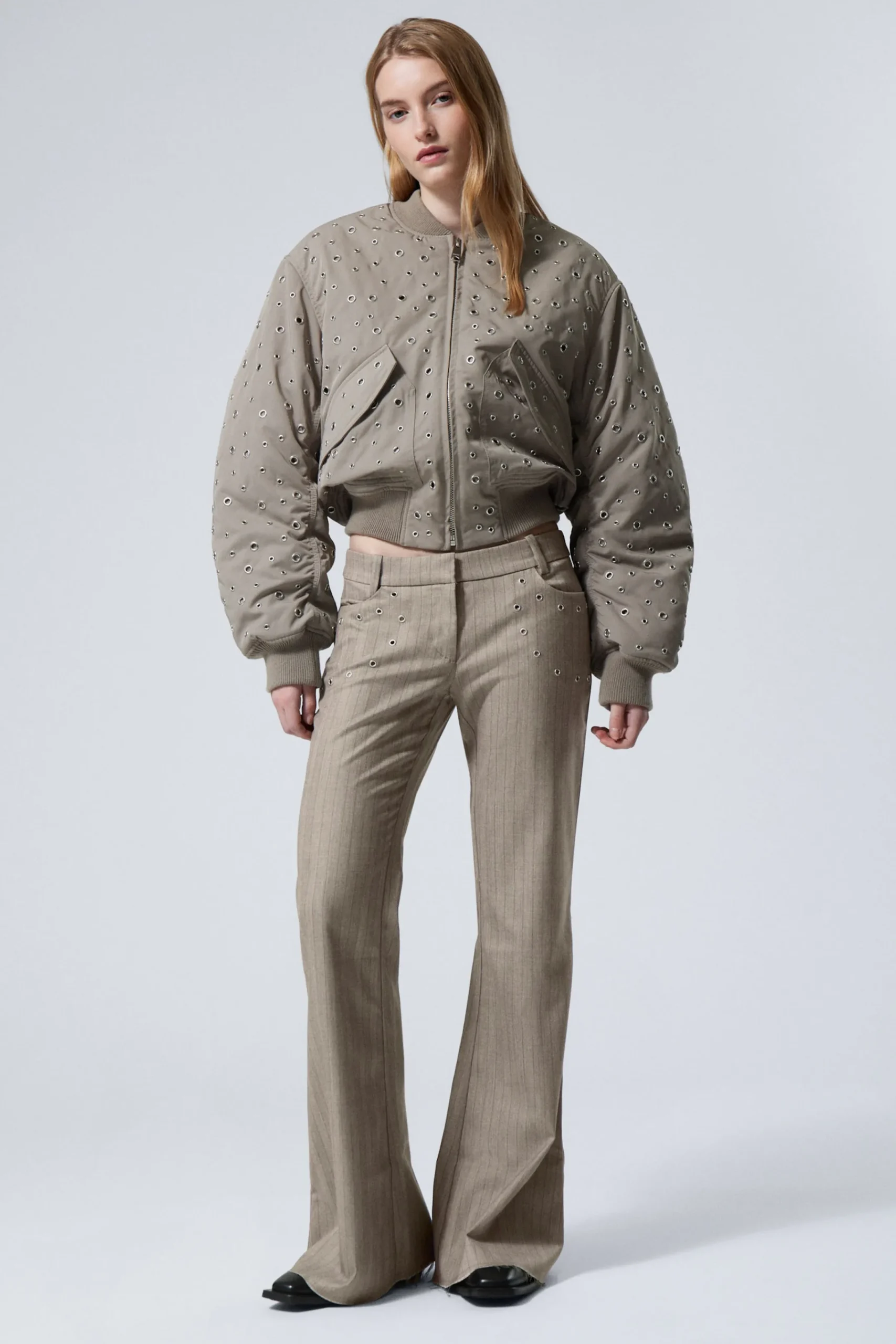 Weekday Jackor & Kappor<CROPPED EYELET BOMBER JACKET