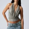 Weekday Toppar<DRAPERAD HALTERNECK-TOPP