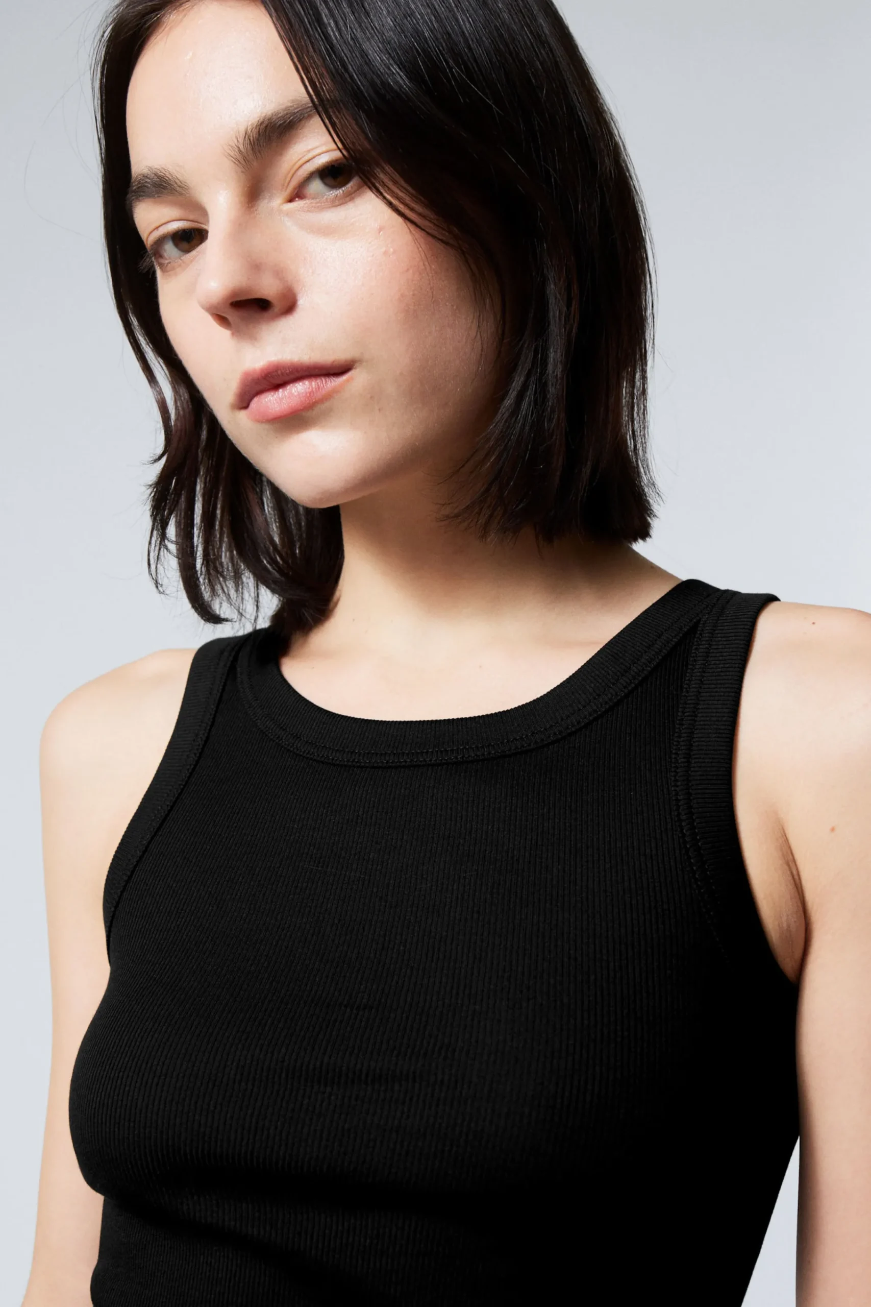 Weekday Basplagg | Toppar<FITTED RIB TANK TOP