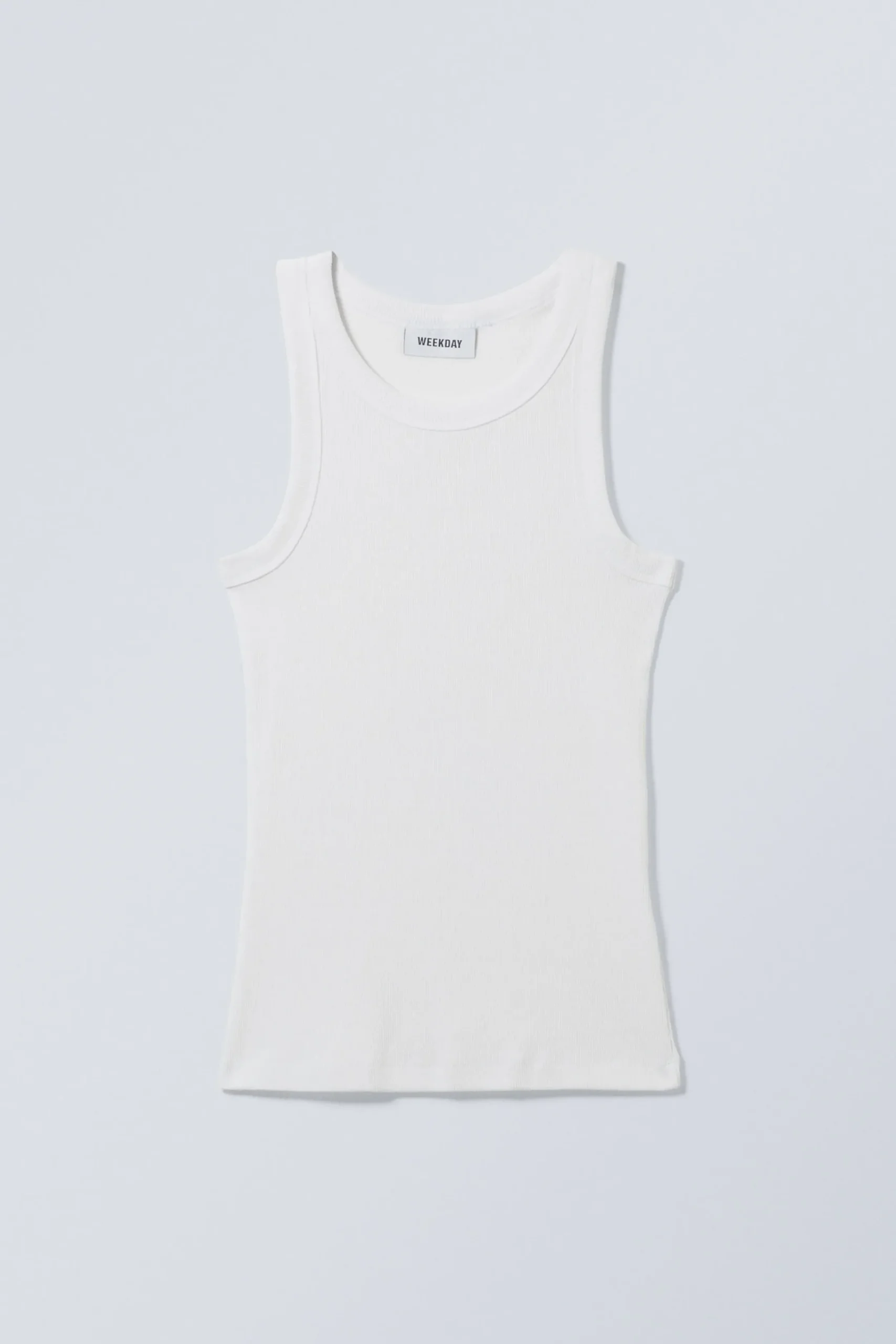 fitted_rib_tank_top_2-1.webp Weekday Basplagg | Toppar<FITTED RIB TANK TOP