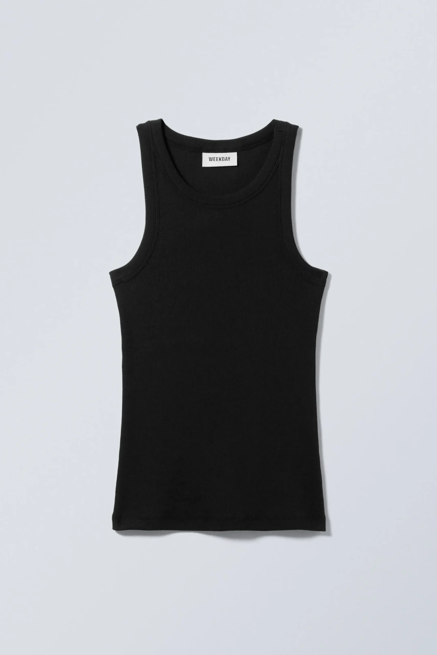 fitted_rib_tank_top_2.webp Weekday Basplagg | Toppar<FITTED RIB TANK TOP