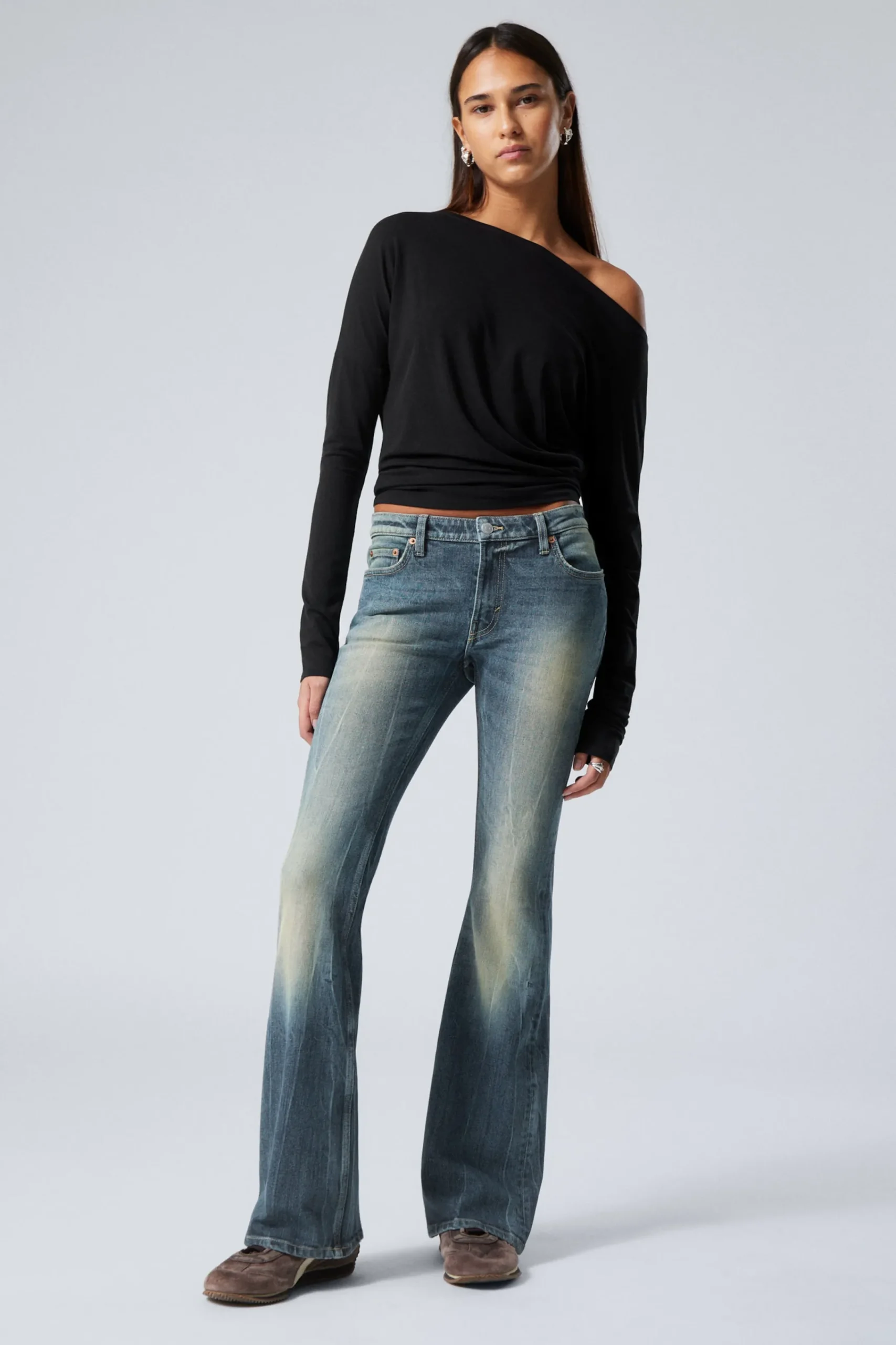 Weekday Jeans<FLAME LOW WAIST SLIM FLARED LEG JEANS