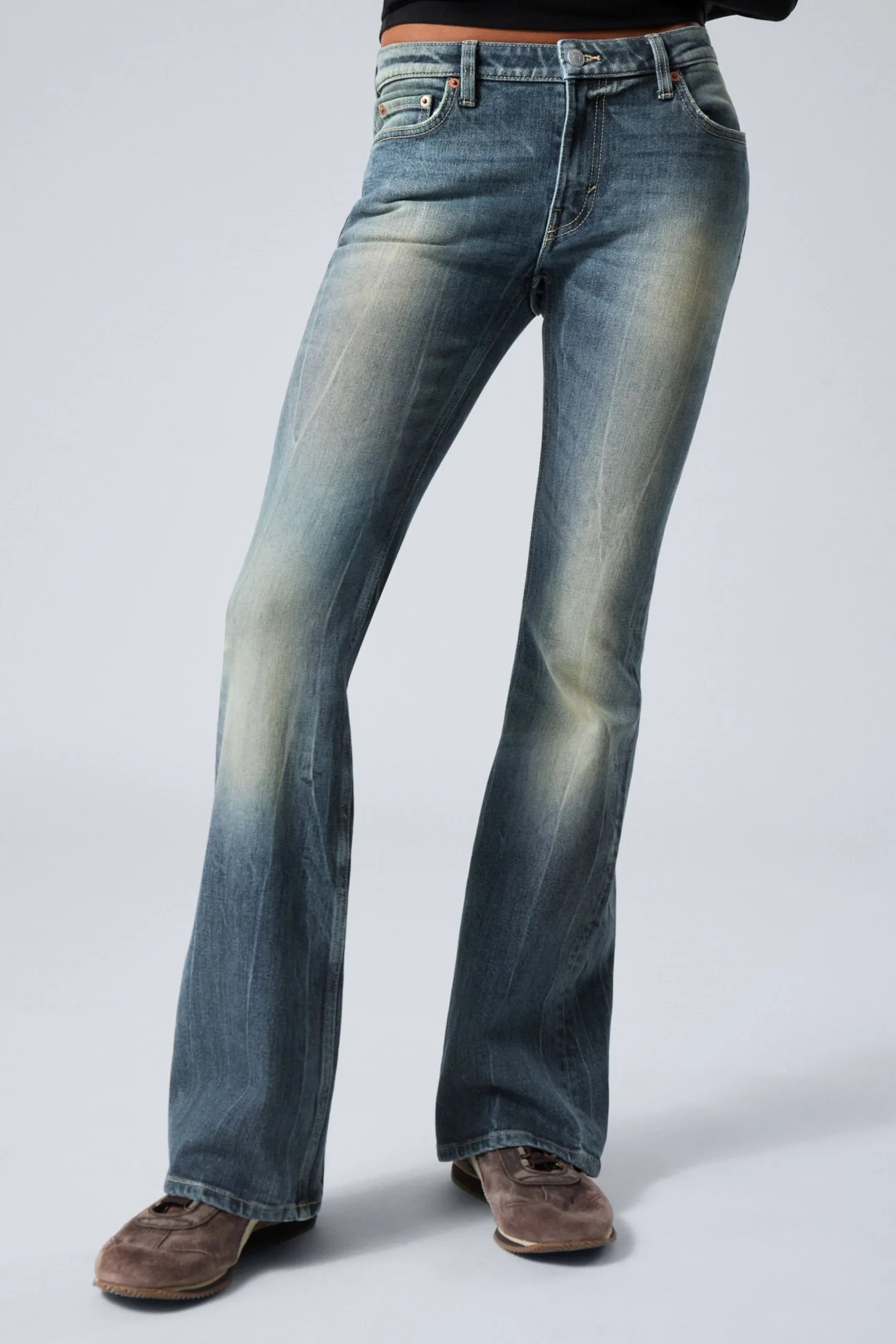 Weekday Jeans<FLAME LOW WAIST SLIM FLARED LEG JEANS