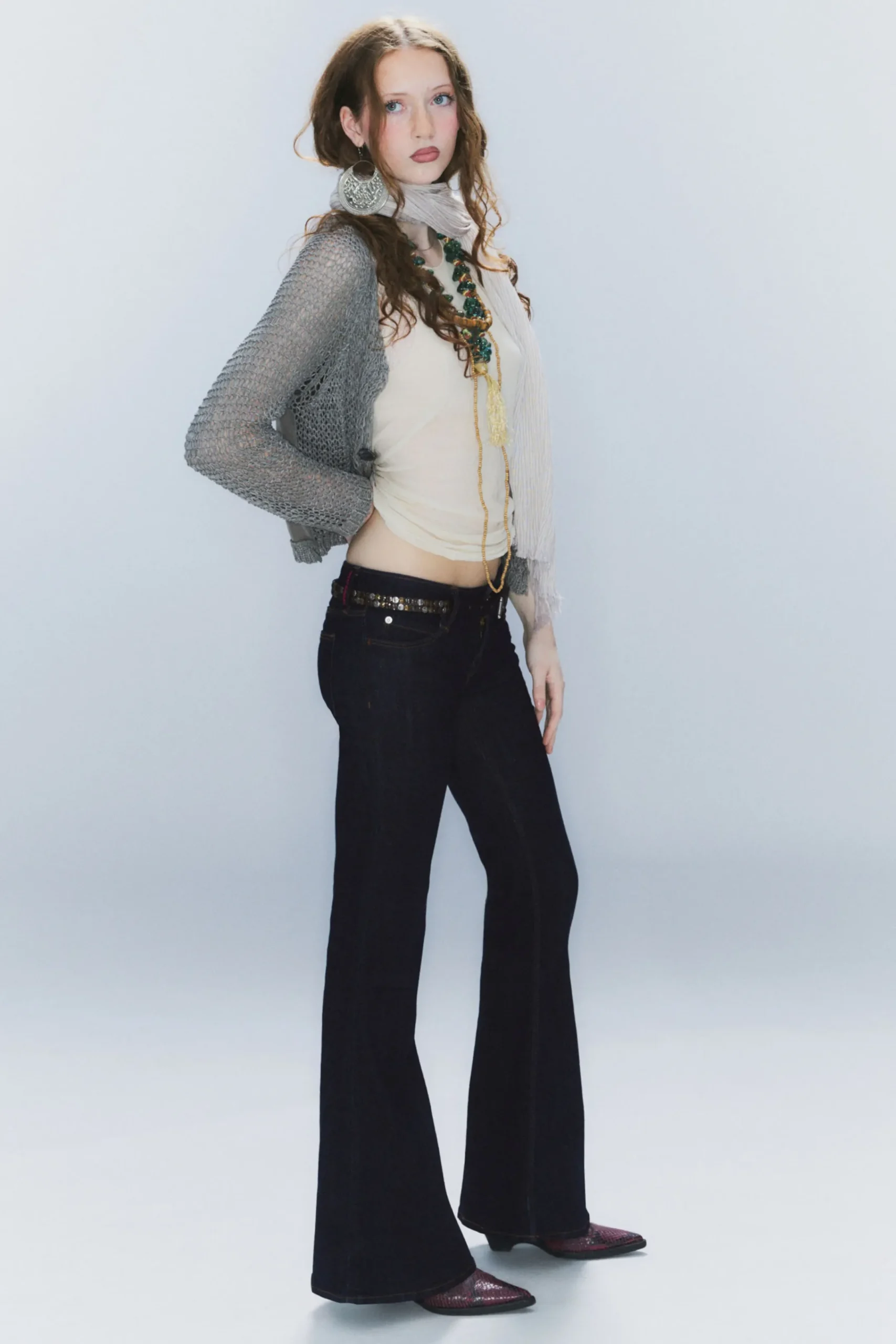 Weekday Jeans<FLARE LOW WAIST FLARED SKINNY JEANS
