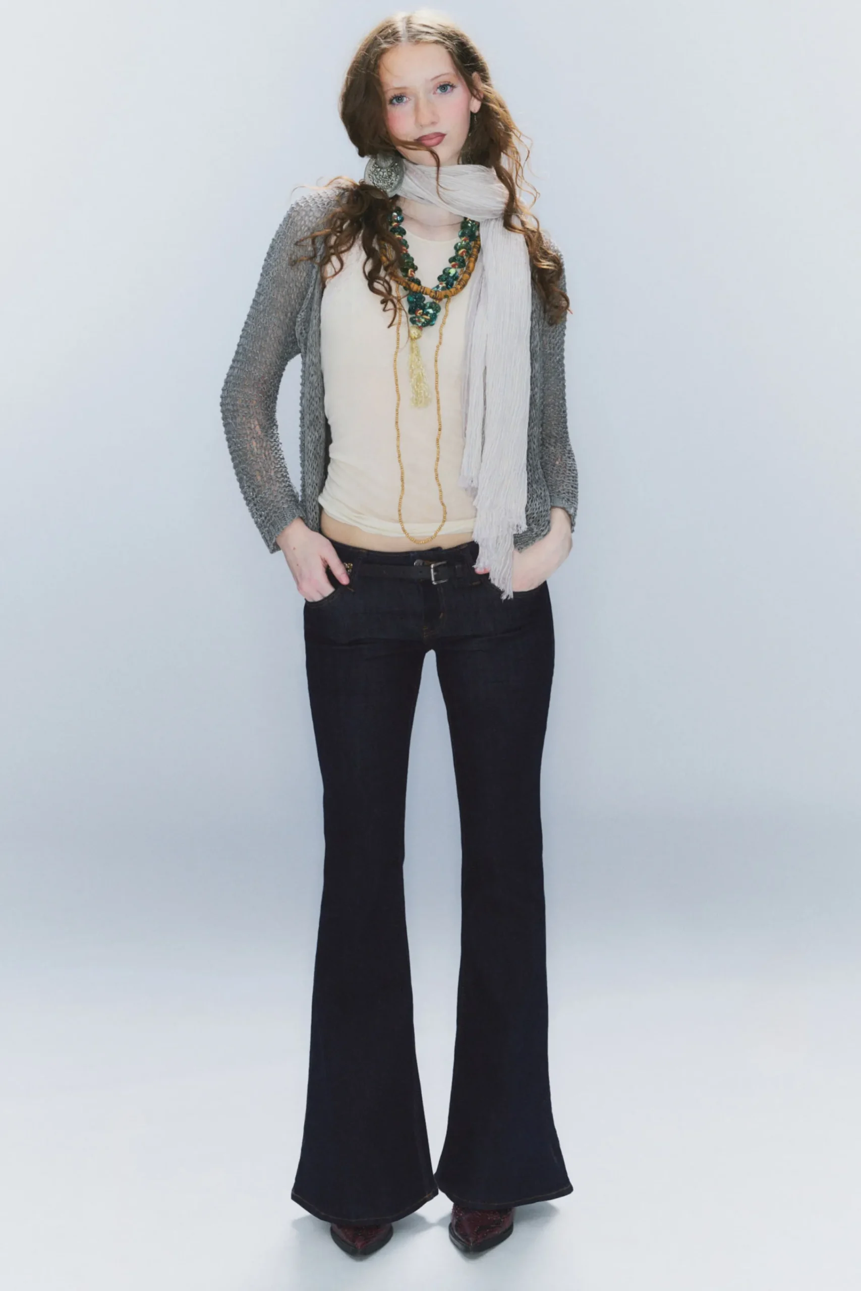Weekday Jeans<FLARE LOW WAIST FLARED SKINNY JEANS