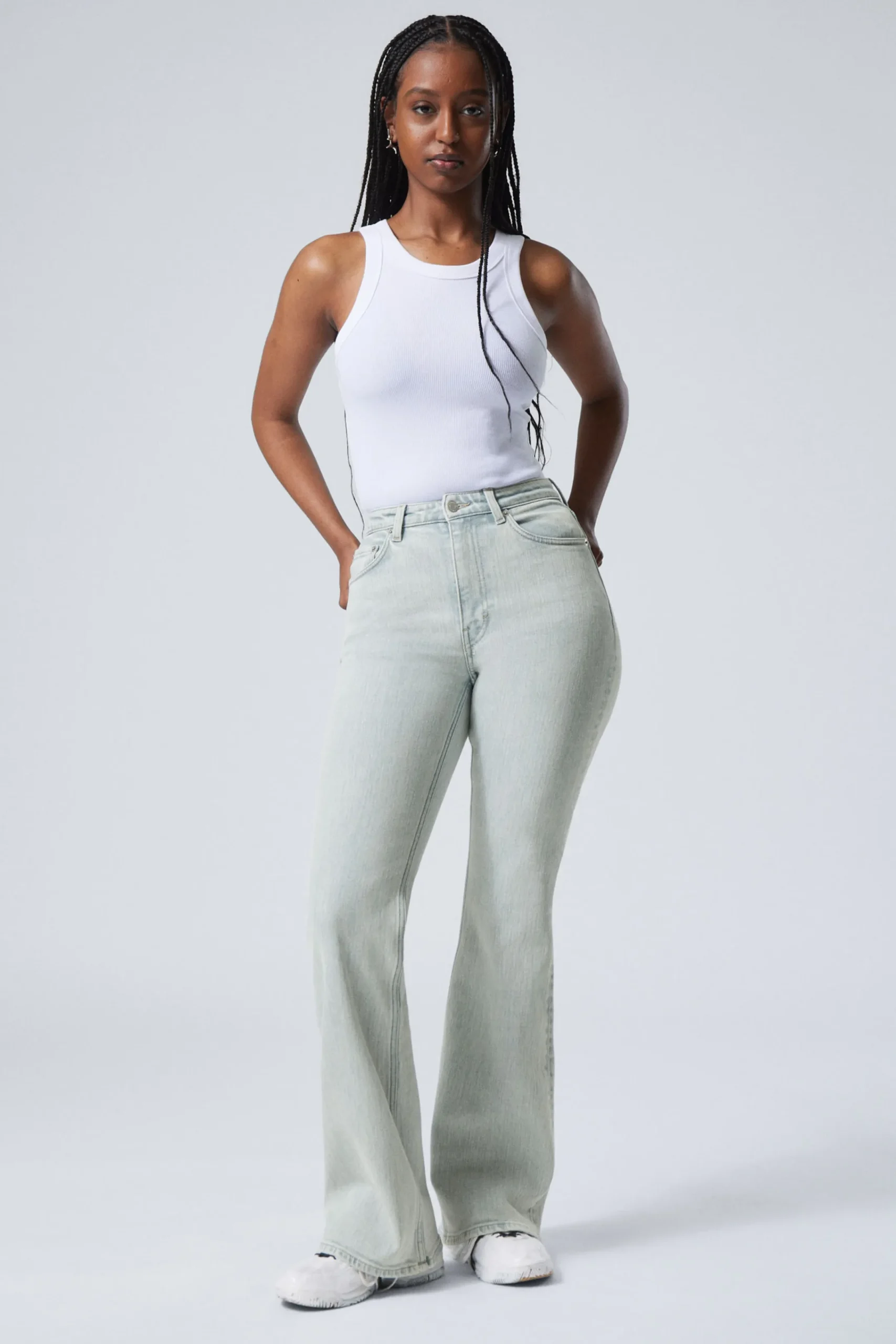 Weekday Jeans<GLOW CURVE HIGH WAIST REGULAR FLARED LEG JEANS