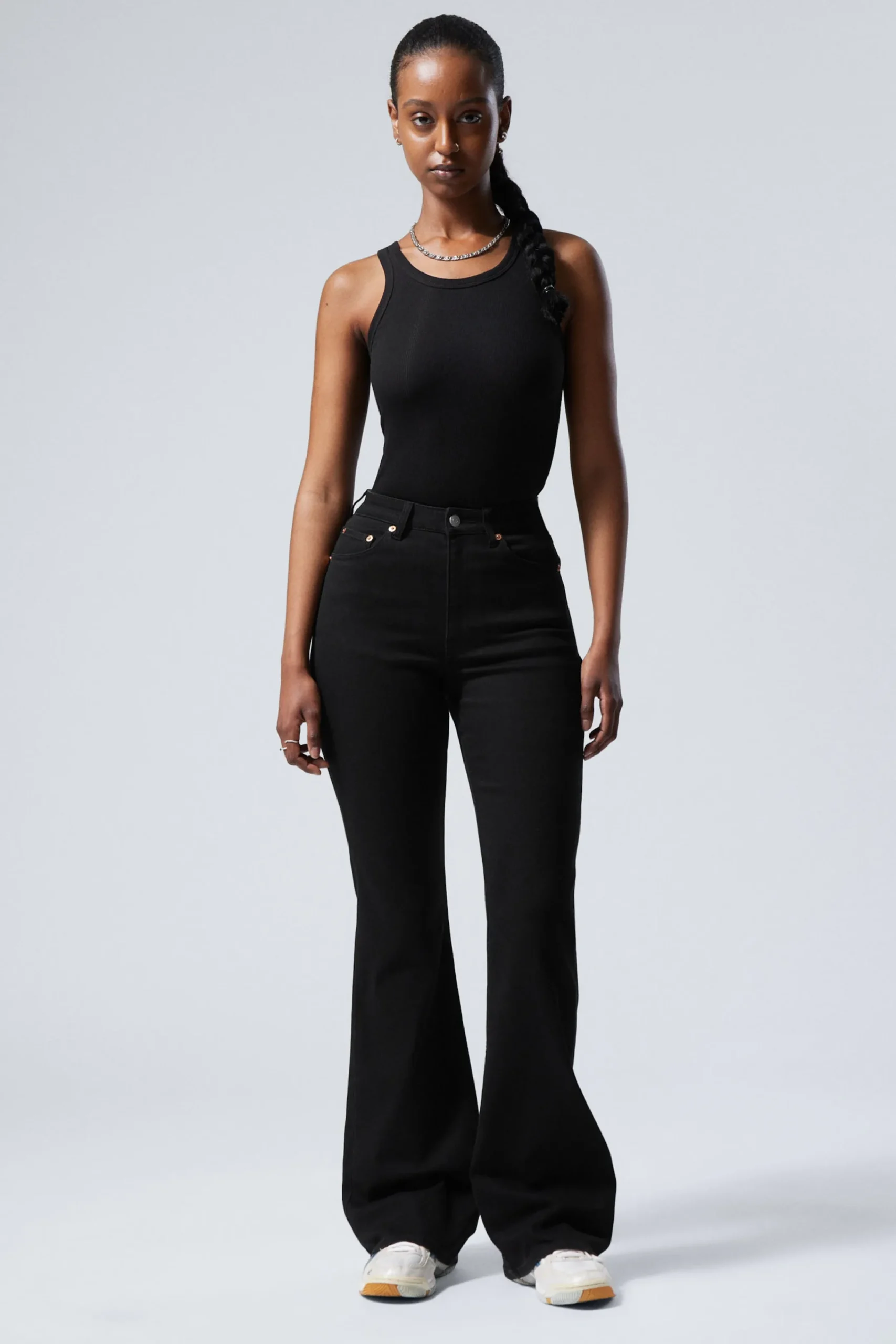 Weekday Jeans<GLOW CURVE HIGH WAIST REGULAR FLARED LEG JEANS
