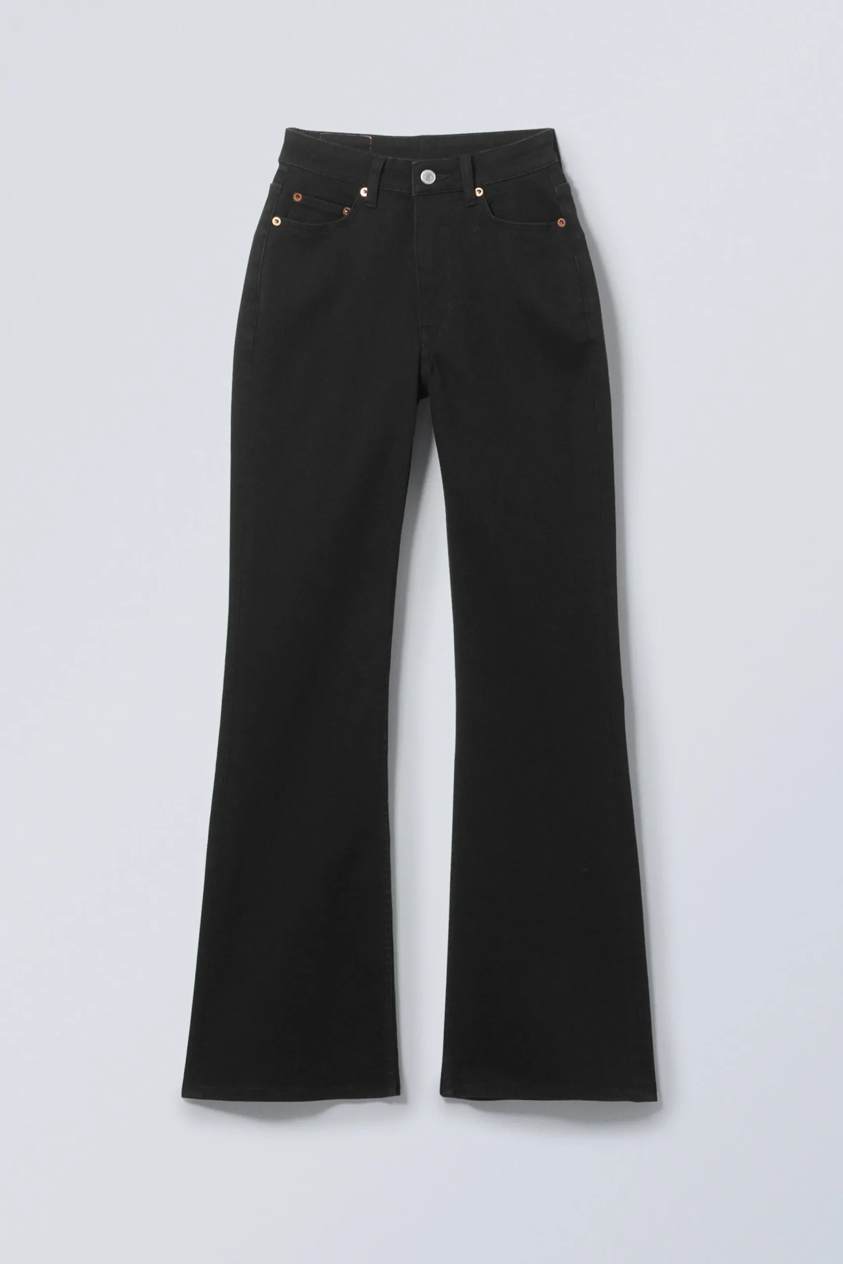 glow_curve_high_waist_regular_flared_leg_jeans_2-2.webp Weekday Jeans<GLOW CURVE HIGH WAIST REGULAR FLARED LEG JEANS