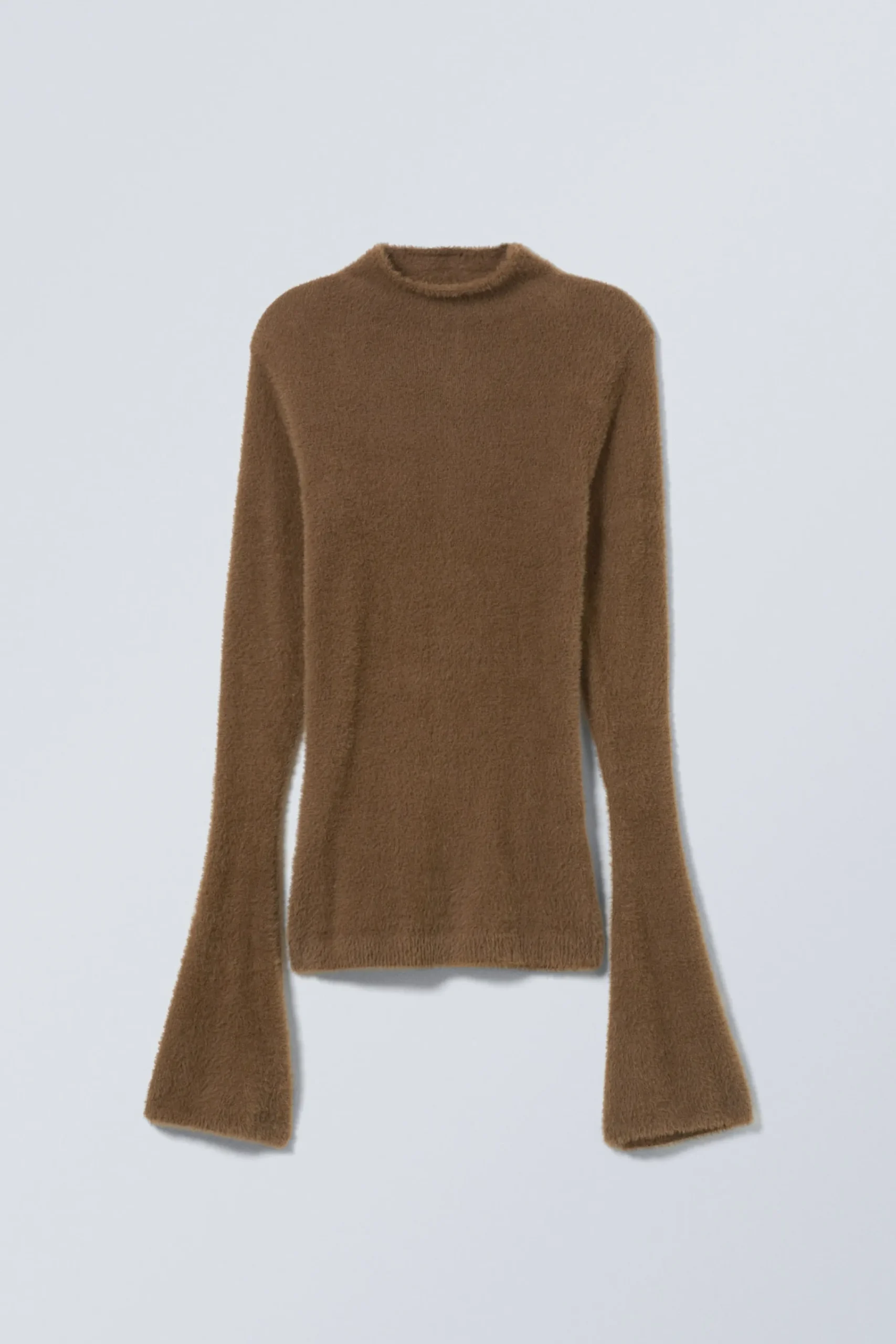 hrig_mockneck_trja_2.webp Weekday Stickat<HÅRIG MOCK-NECK TRÖJA