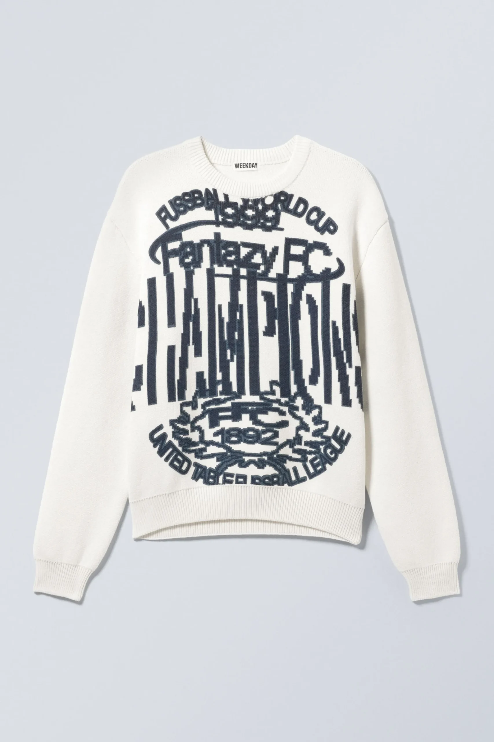 jacquardstickad_grafisk_trja_2-2.webp Weekday Graphics | Sweatshirts<JACQUARDSTICKAD GRAFISK TRÖJA