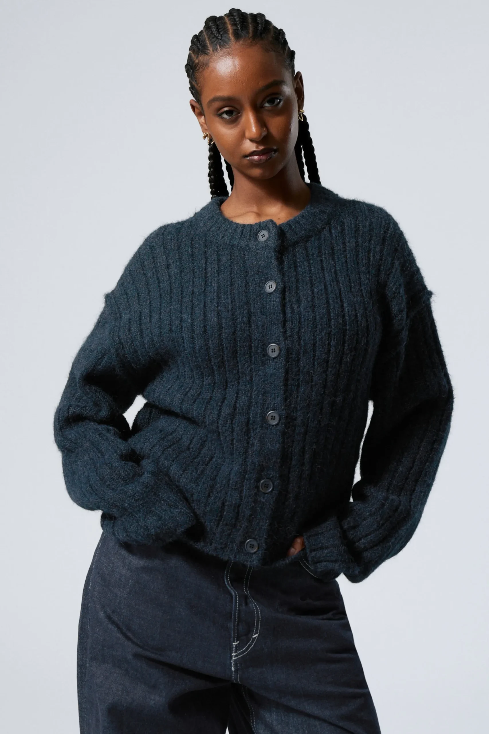 Weekday Stickat<LEDIG STICKAD CARDIGAN
