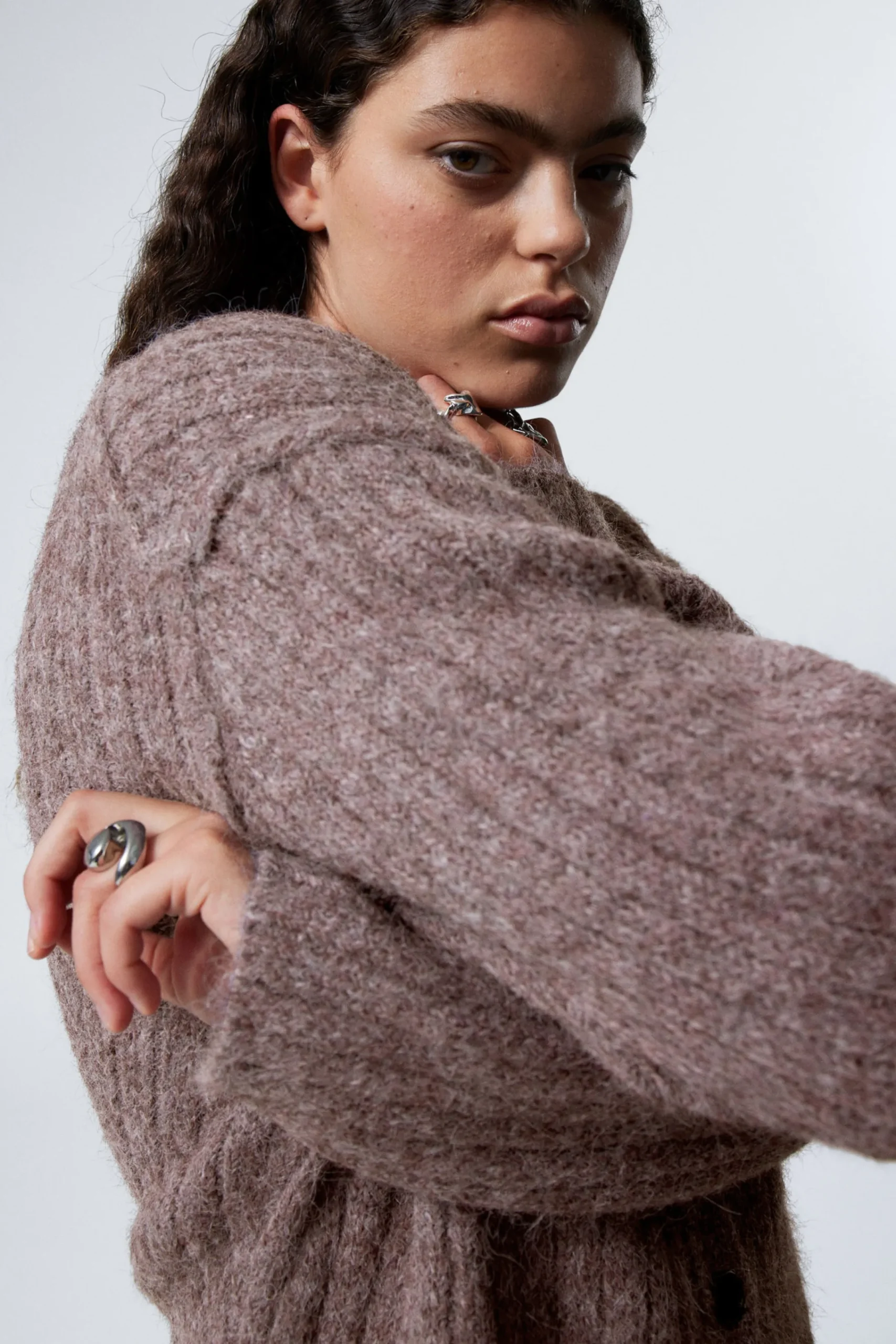 Weekday Stickat<LEDIG STICKAD CARDIGAN