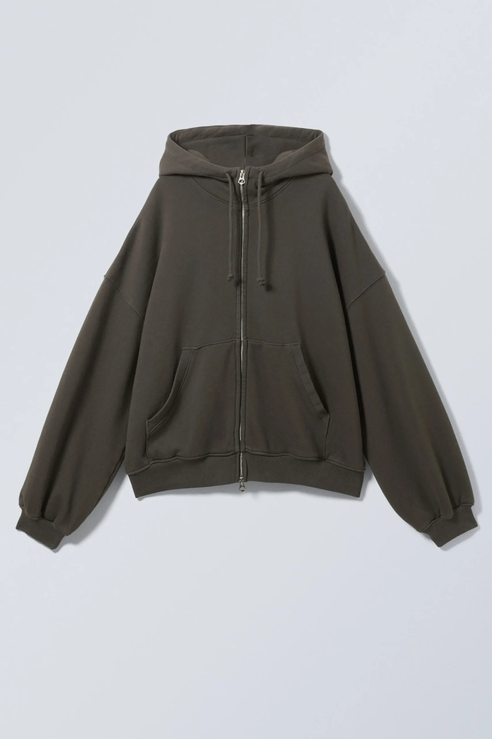 ledig_tung_hoodie_med_dragkedja_2.webp Weekday Hoodies | Basplagg<LEDIG TUNG HOODIE MED DRAGKEDJA