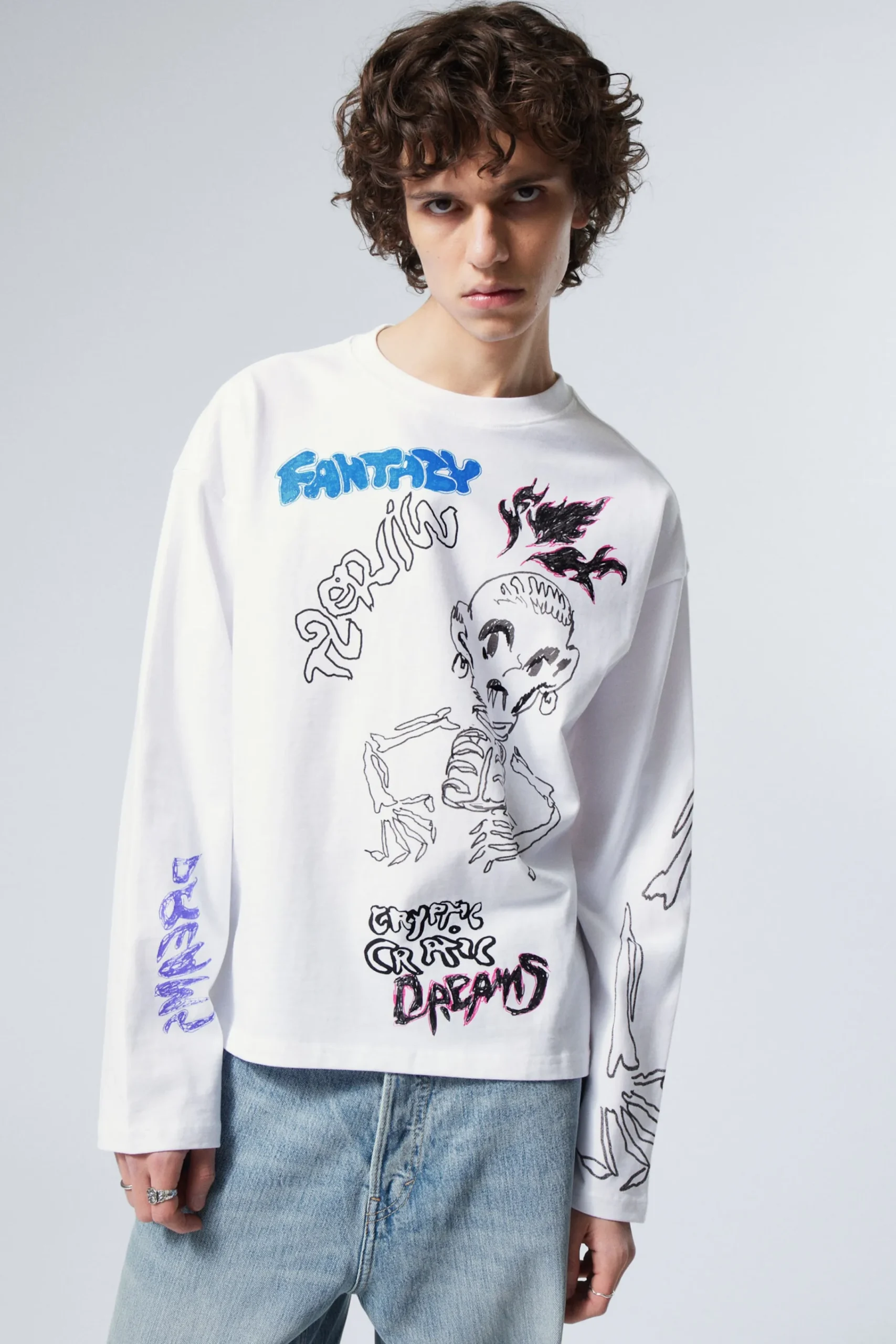 Weekday Graphics | T-Shirtar & Toppar<LÅNGÄRMAD GRAFISK T-SHIRT
