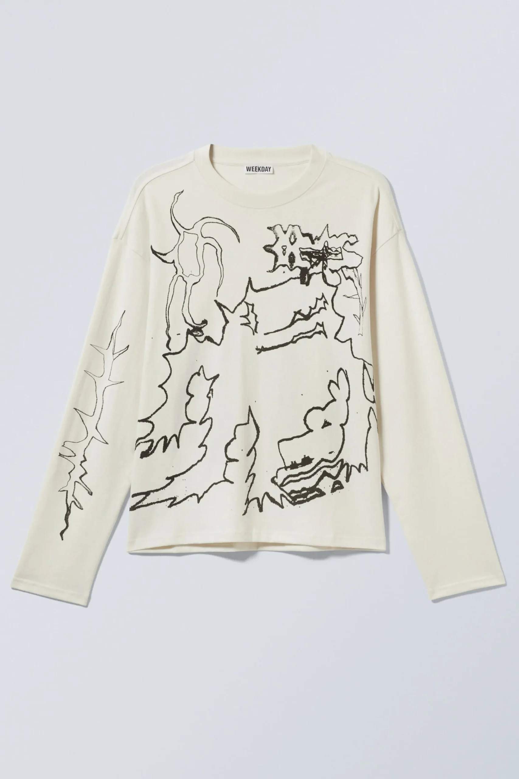 lngrmad_grafisk_tshirt_2-3.webp Weekday Graphics | T-Shirtar & Toppar<LÅNGÄRMAD GRAFISK T-SHIRT