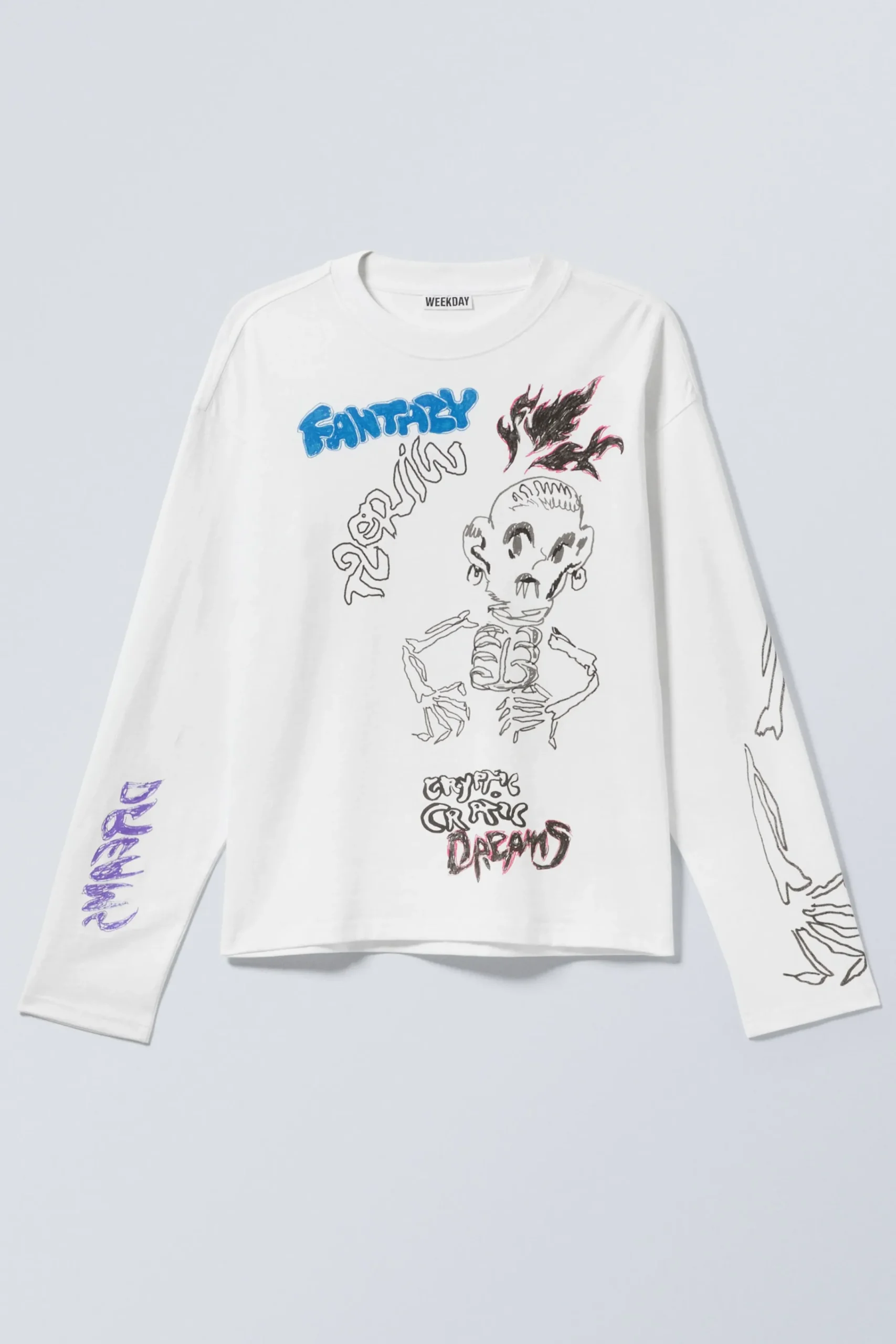 lngrmad_grafisk_tshirt_2.webp Weekday Graphics | T-Shirtar & Toppar<LÅNGÄRMAD GRAFISK T-SHIRT