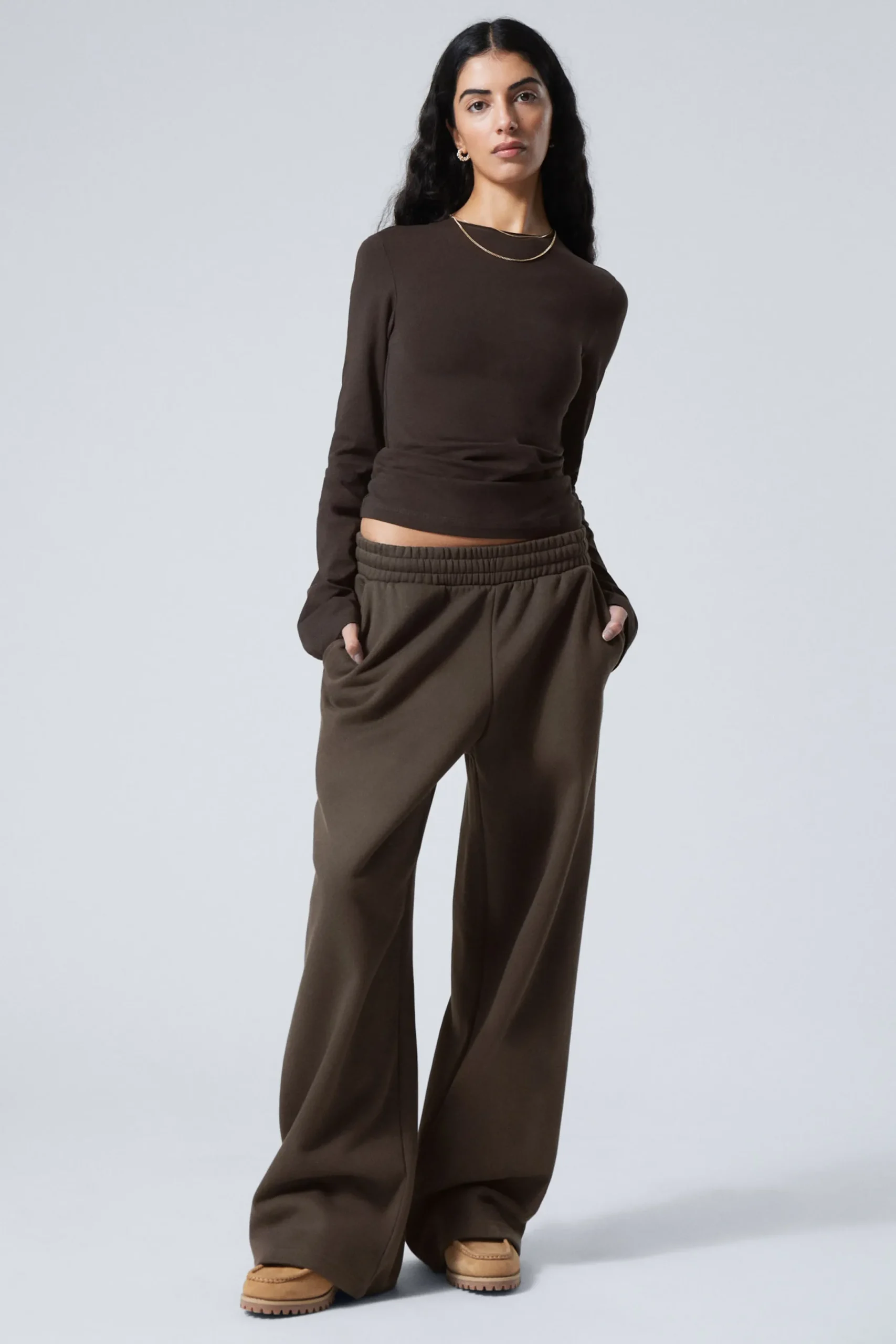 Weekday Byxor<LOOSE LONG HEAVYWEIGHT SWEATPANTS