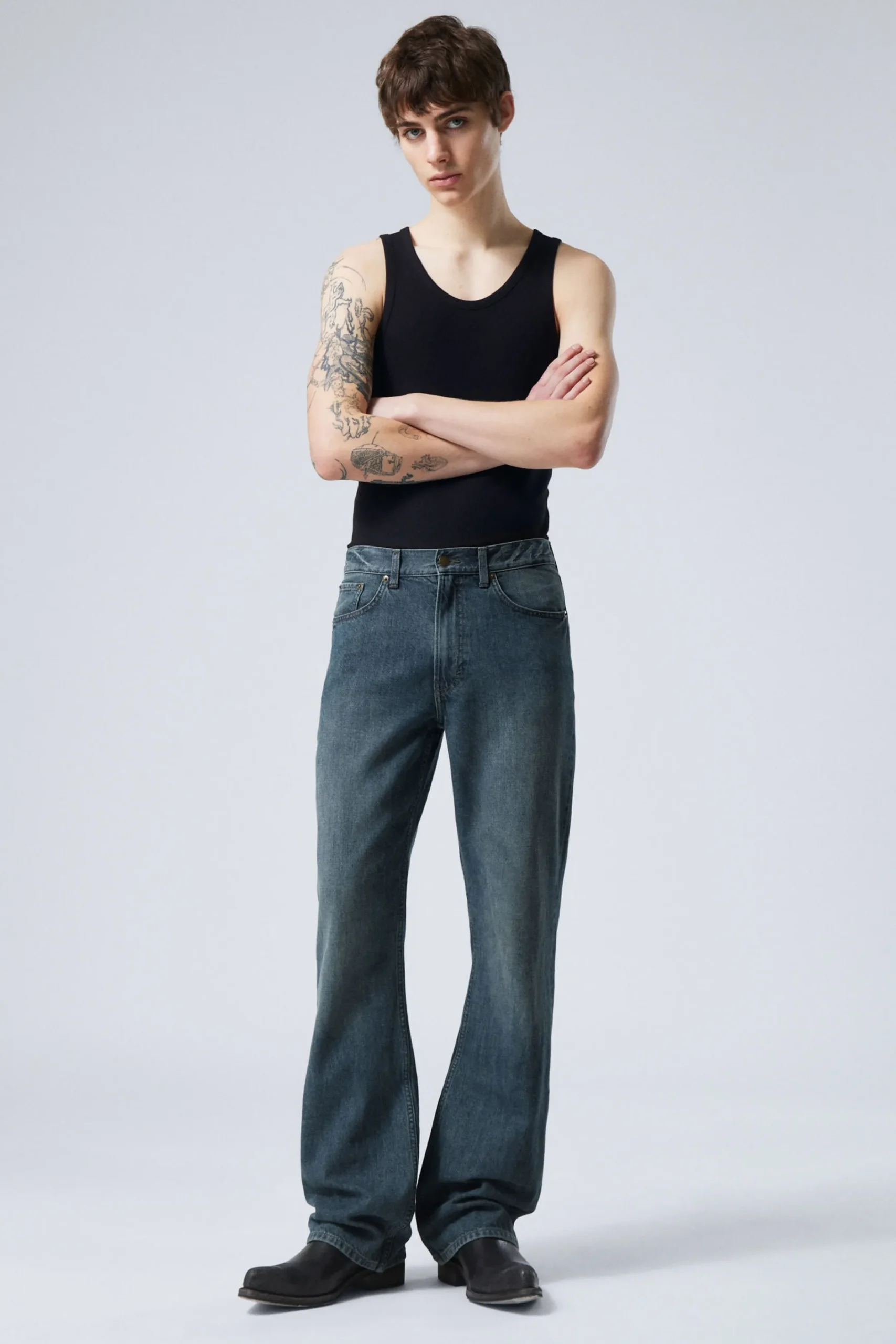 Weekday Jeans<MERCURY RELAXED BOOTCUT LEG JEANS
