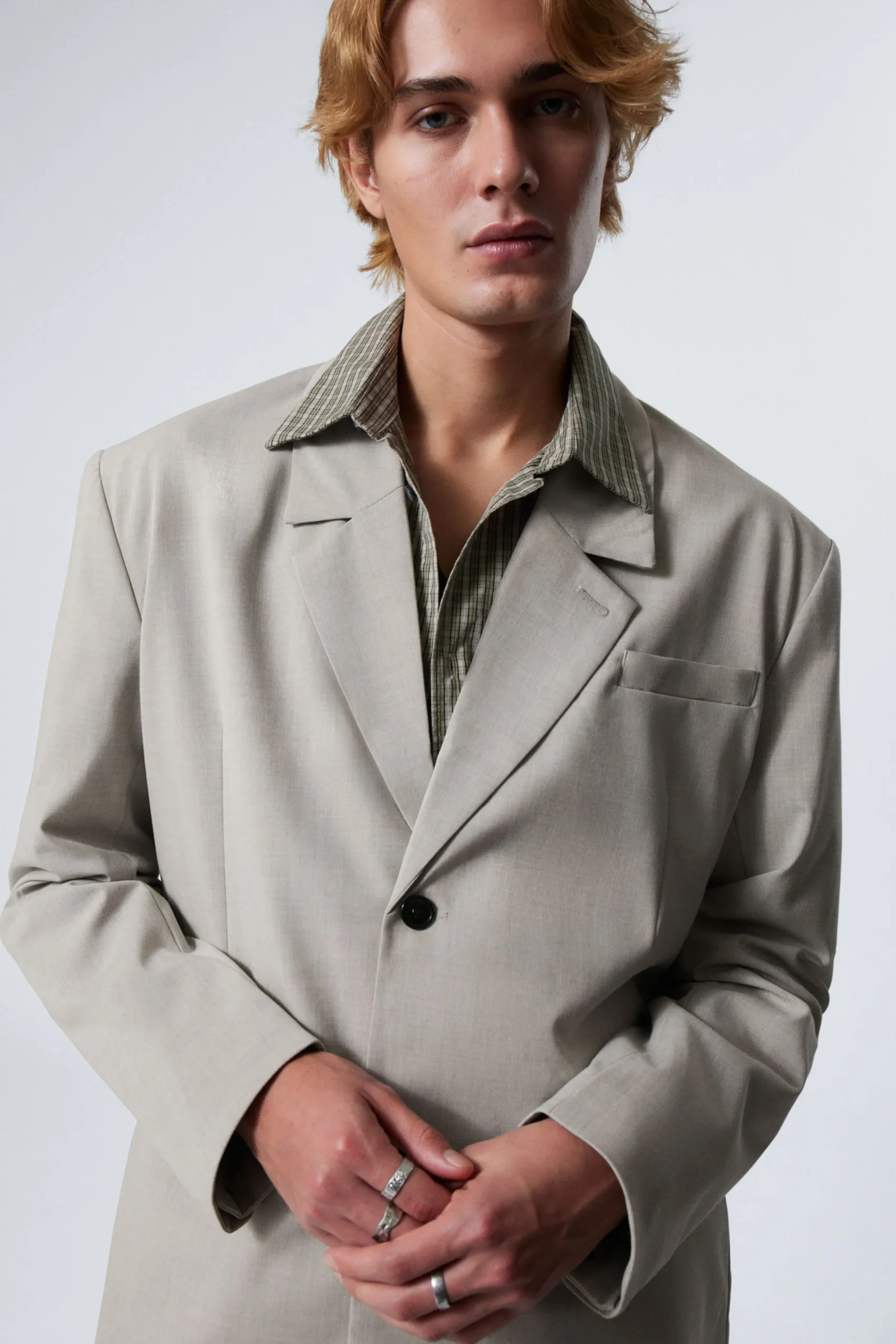 Weekday Jackor & Rockar<OVERSIZED ENKELKNÄPPT KAVAJ