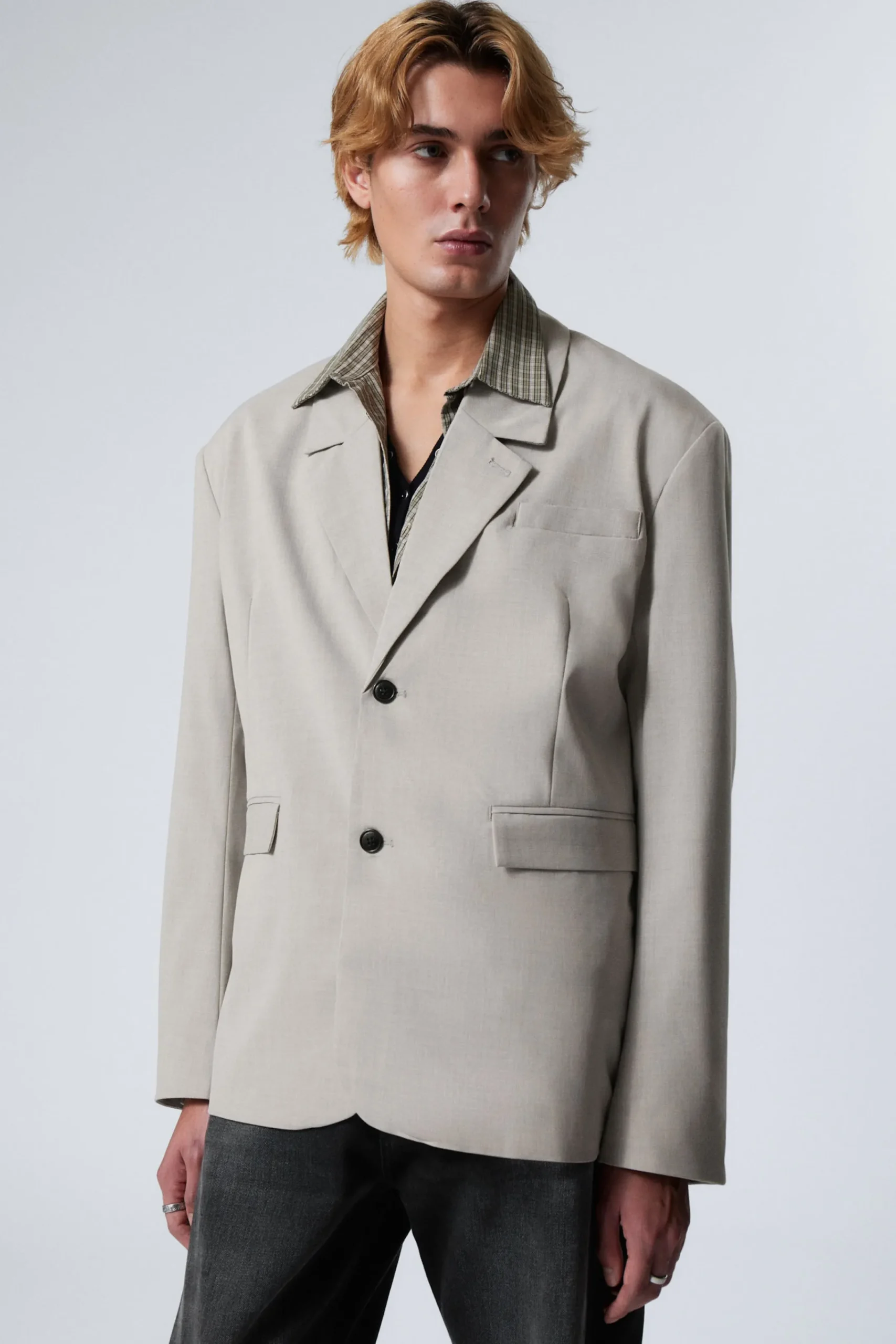 Weekday Jackor & Rockar<OVERSIZED ENKELKNÄPPT KAVAJ