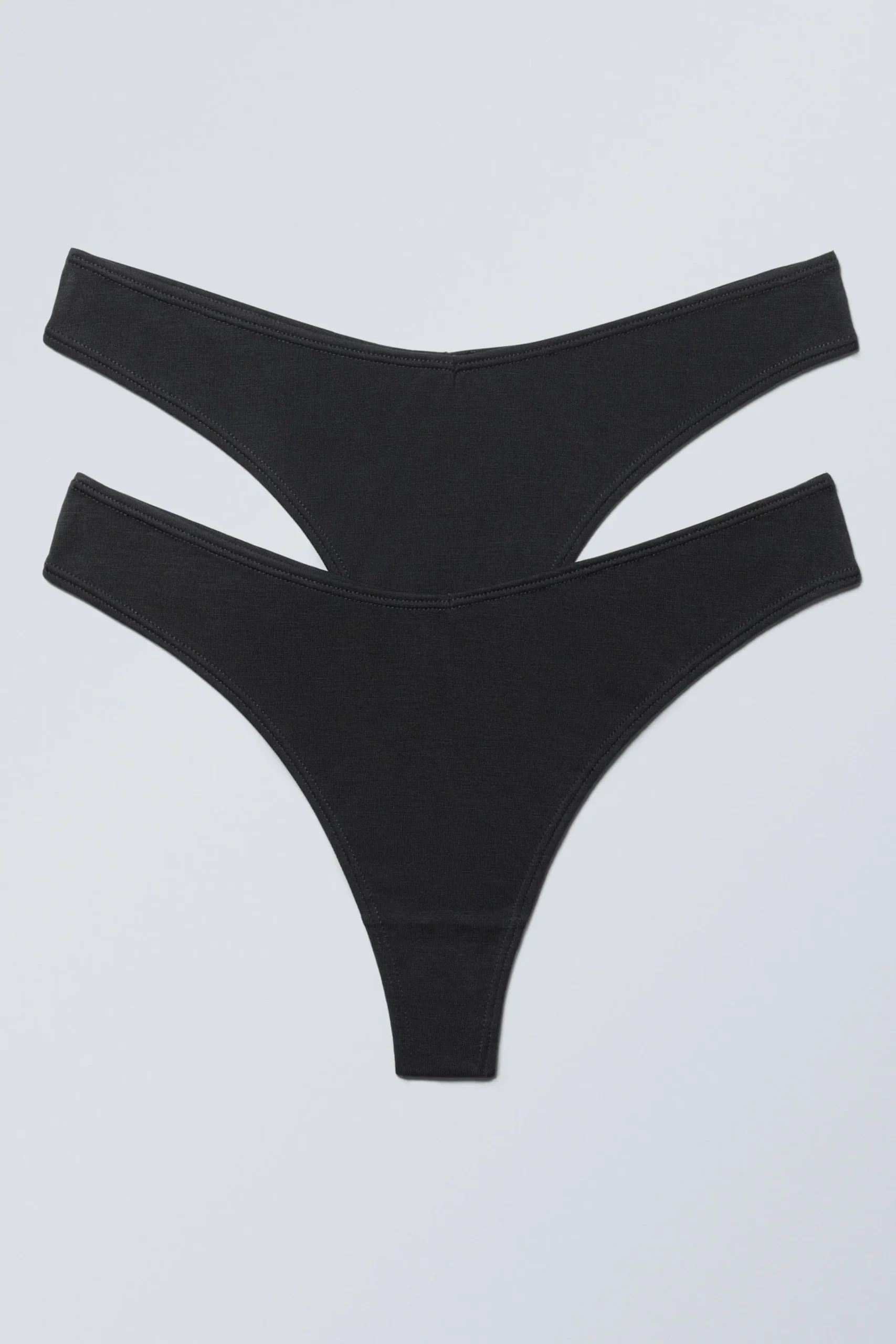 Weekday Underkläder<2-PACK LÅGMIDJADE STRINGTROSOR I MODAL