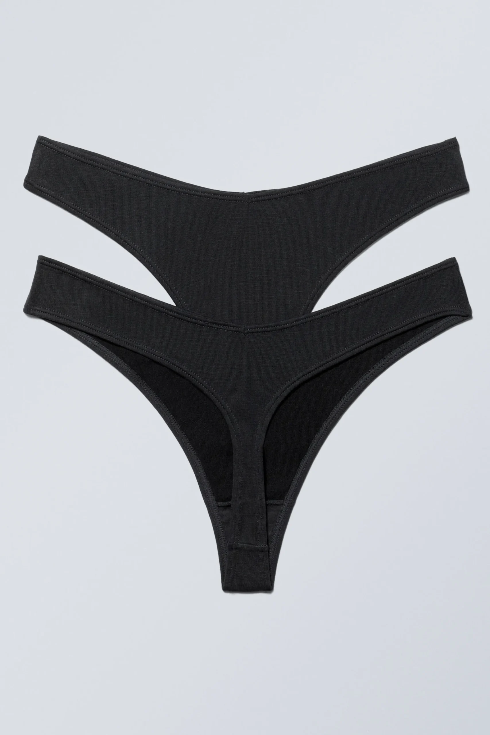 Weekday Underkläder<2-PACK LÅGMIDJADE STRINGTROSOR I MODAL