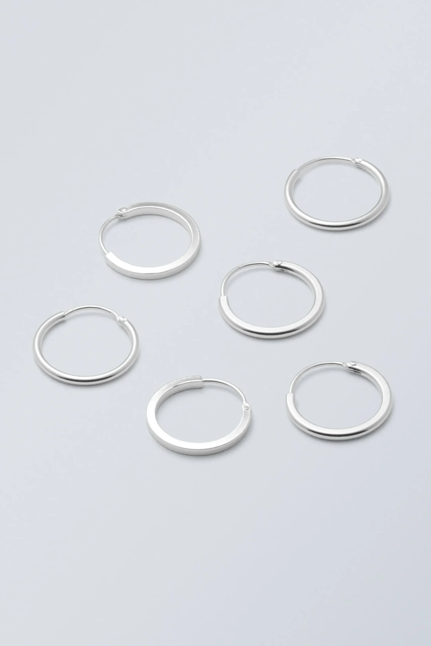 Weekday Smycken<3PACK MINIMAL HOOP EARRINGS