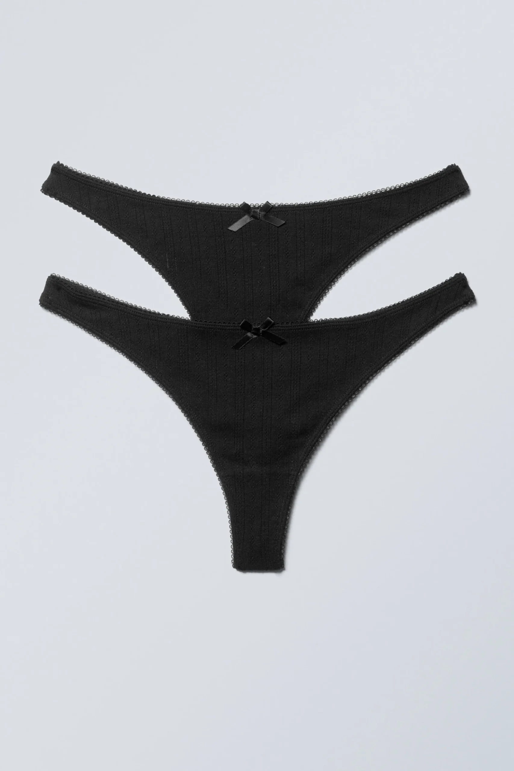 Weekday Underkläder<2-PACK POINTELLE STRINGTROSOR
