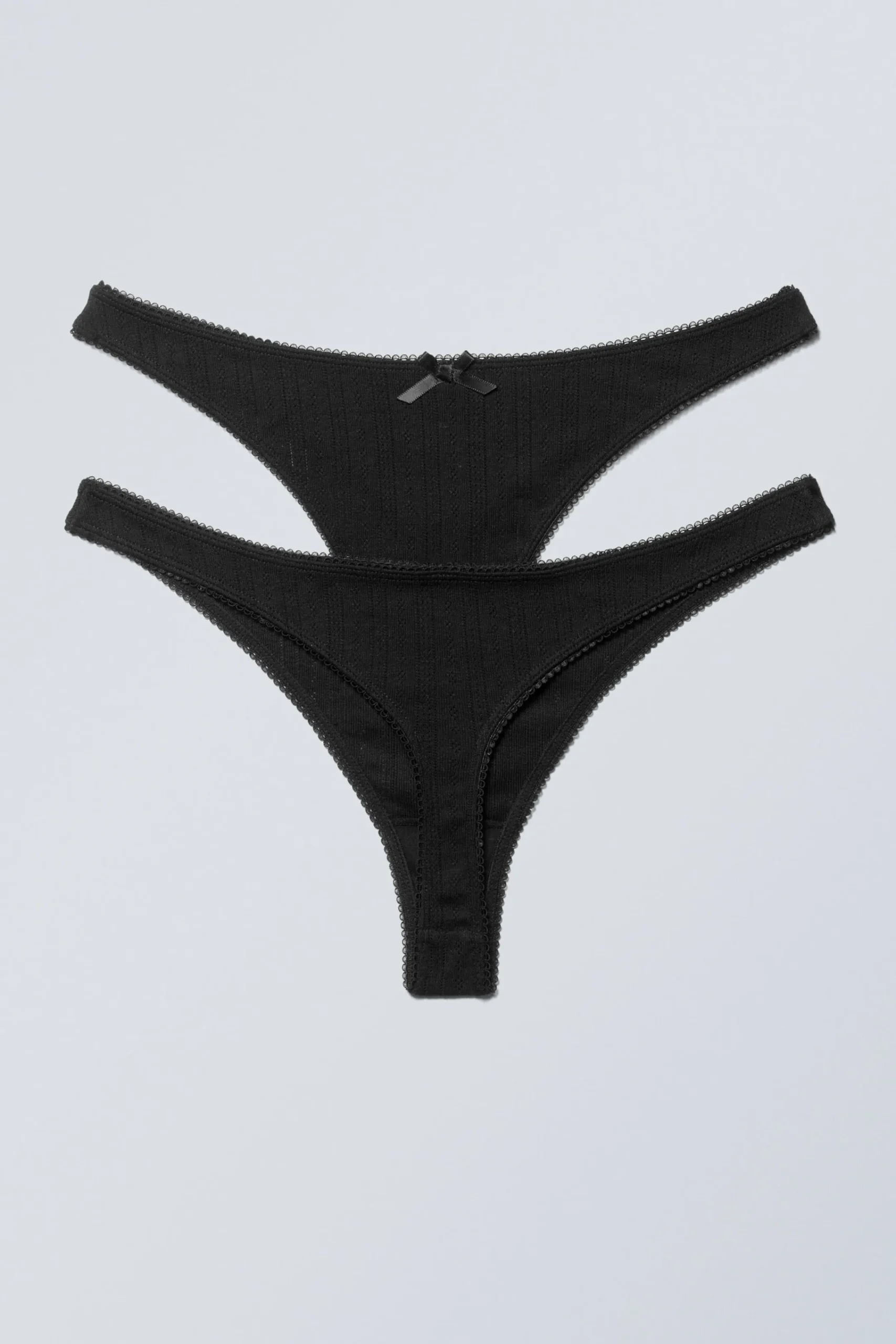 Weekday Underkläder<2-PACK POINTELLE STRINGTROSOR