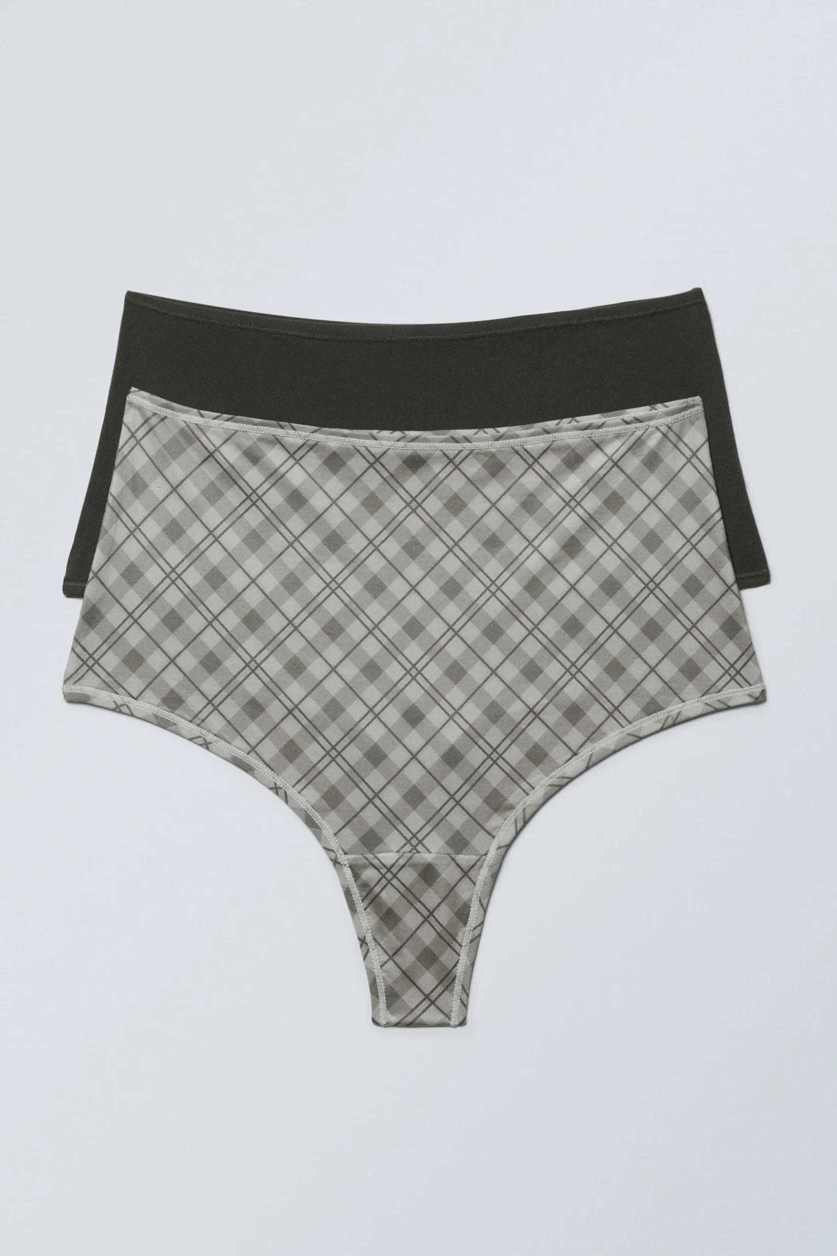 Weekday Underkläder<2-PACK SOUL MJUKA STRINGTROSOR MED HÖG MIDJA