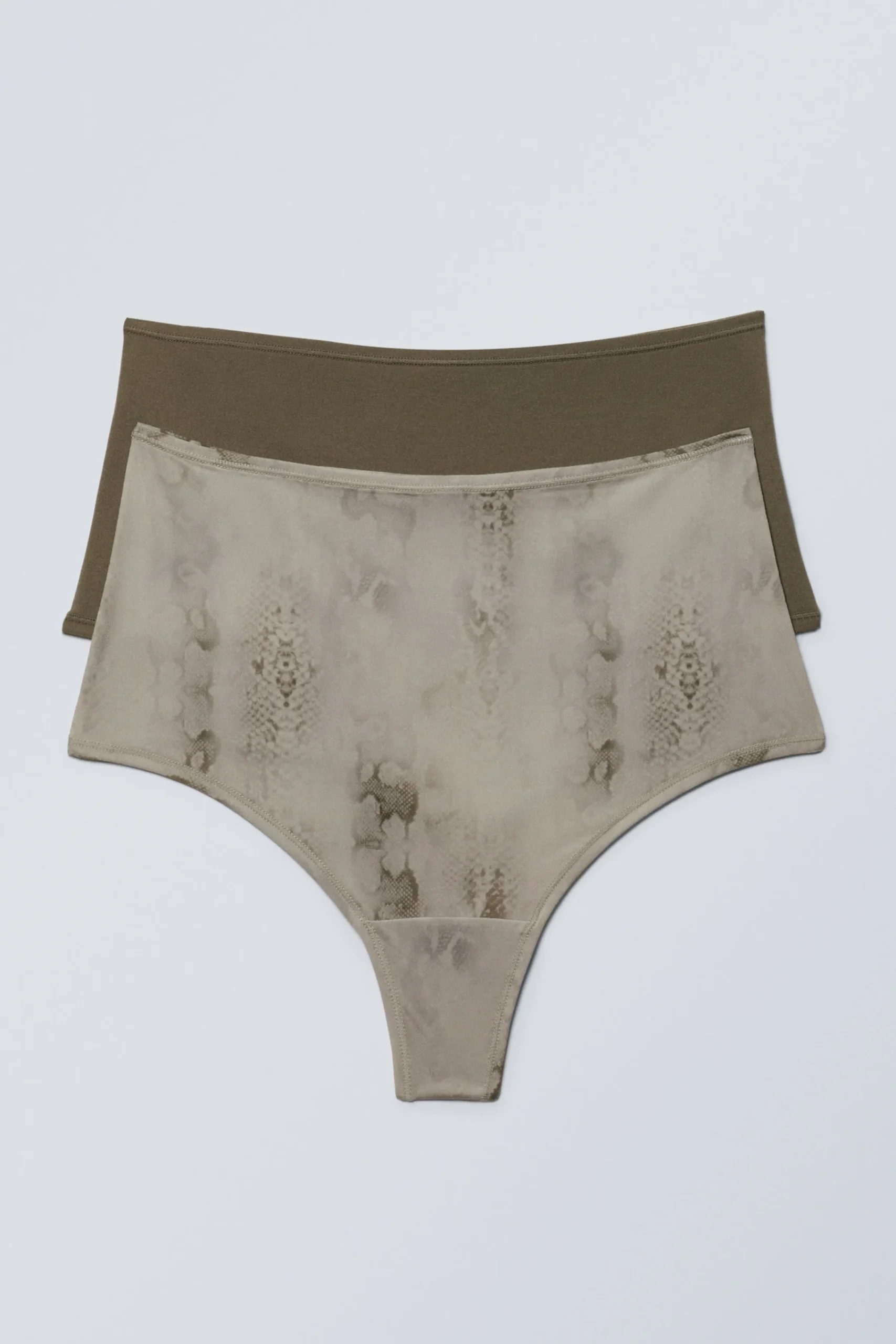 Weekday Underkläder<2-PACK SOUL MJUKA STRINGTROSOR MED HÖG MIDJA