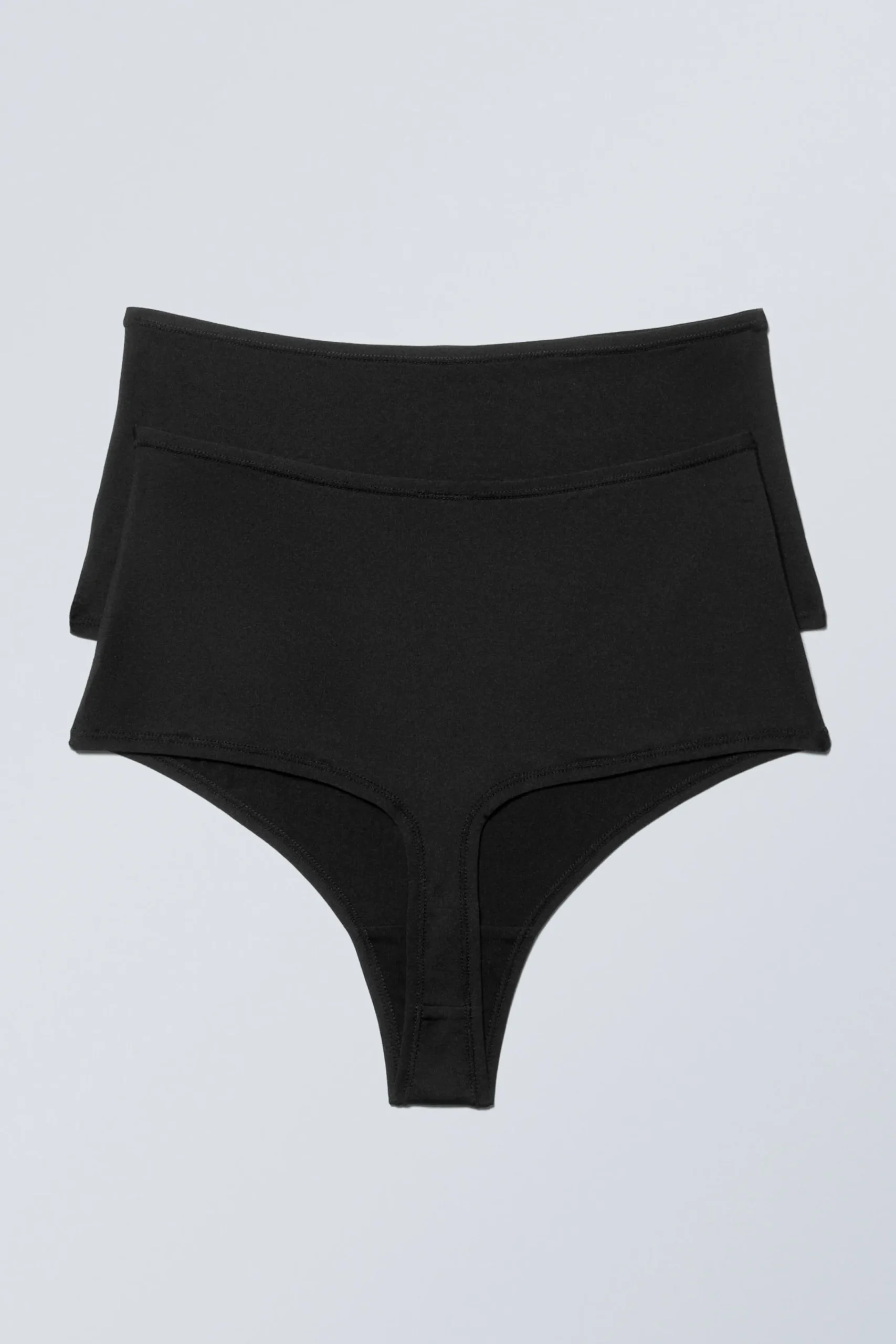 Weekday Underkläder<2-PACK SOUL MJUKA STRINGTROSOR MED HÖG MIDJA