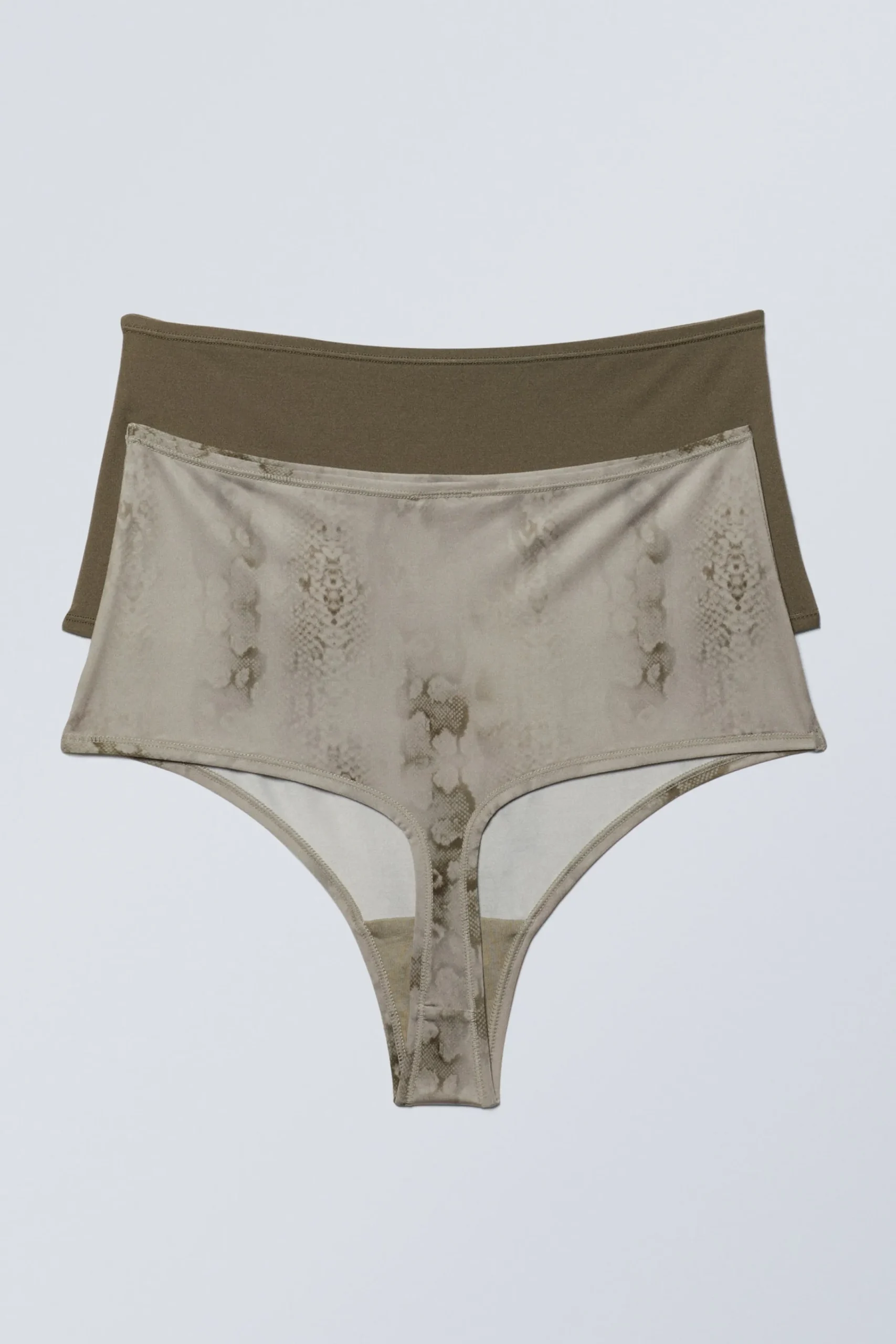 Weekday Underkläder<2-PACK SOUL MJUKA STRINGTROSOR MED HÖG MIDJA