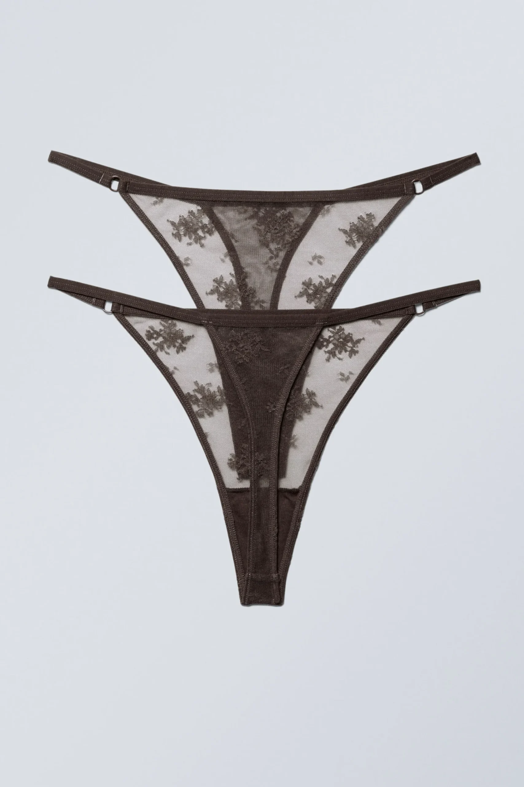 Weekday Underkläder<2-PACK STRING I SPETS