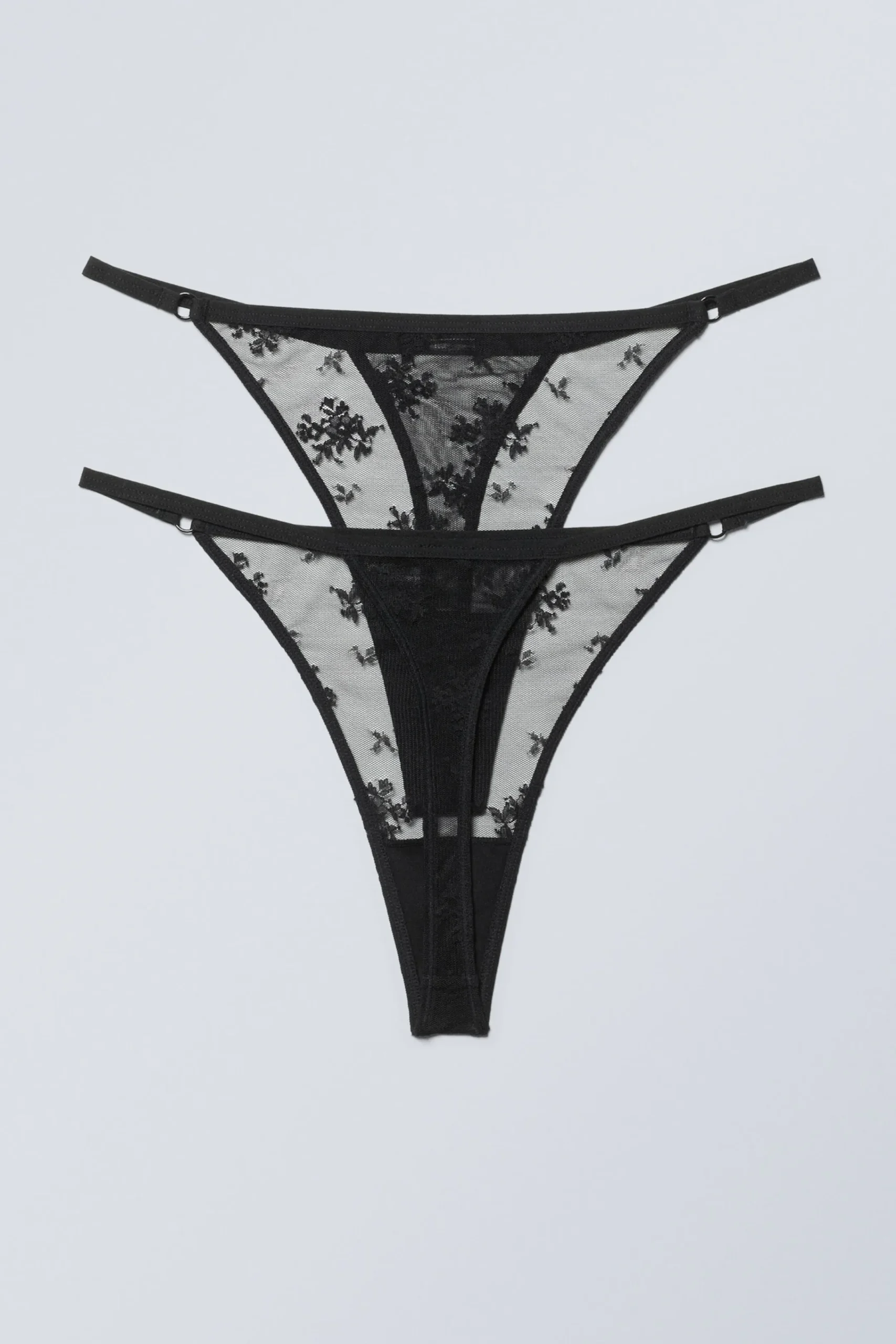 Weekday Underkläder<2-PACK STRING I SPETS