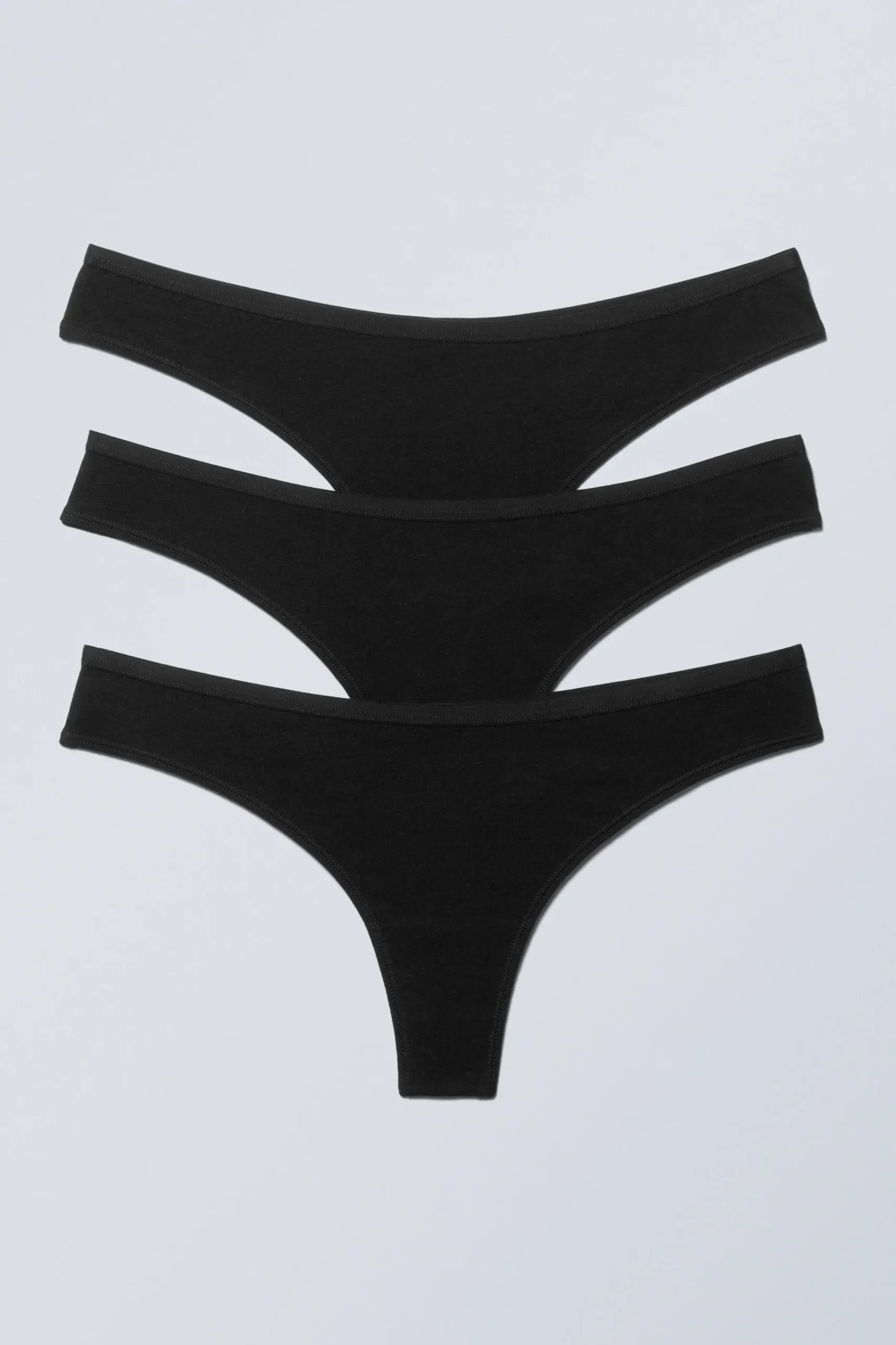 Weekday Underkläder<3-PACK STRINGTROSOR I MJUK BOMULL