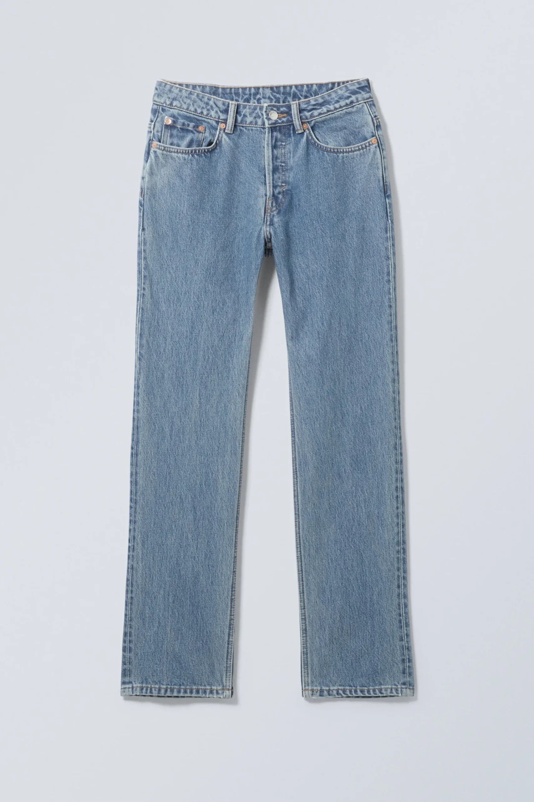 Weekday Jeans<PIN MID WAIST REGULAR STRAIGHT LEG JEANS