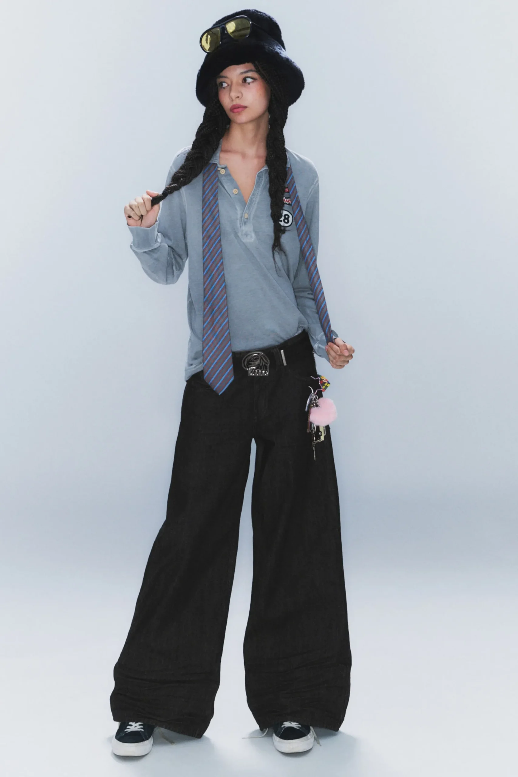 Weekday Jeans<POSER REGULAR WAIST LOOSE WIDE JEANS