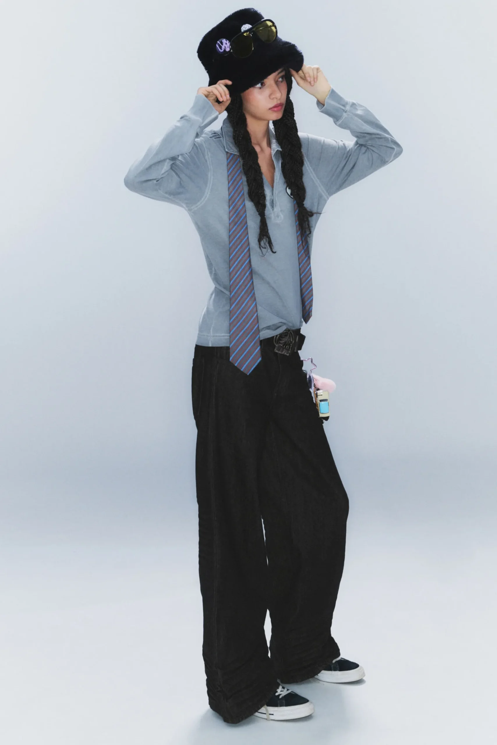 Weekday Jeans<POSER REGULAR WAIST LOOSE WIDE JEANS