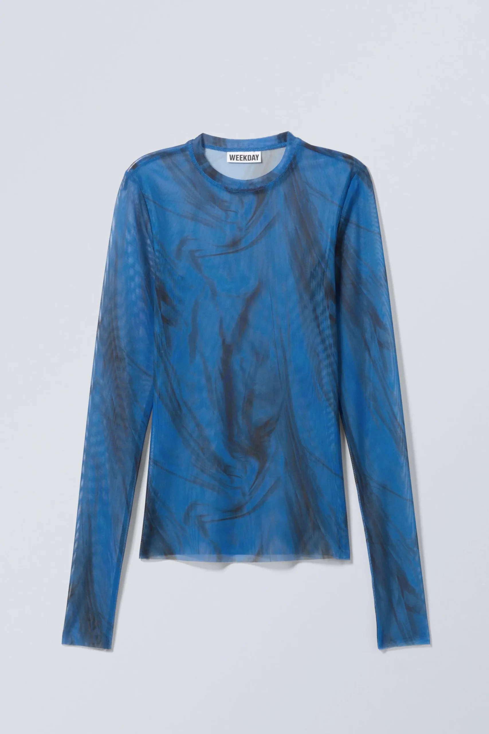 printed_lngrmad_topp_i_mesh_2.webp Weekday Toppar<PRINTED LÅNGÄRMAD TOPP I MESH