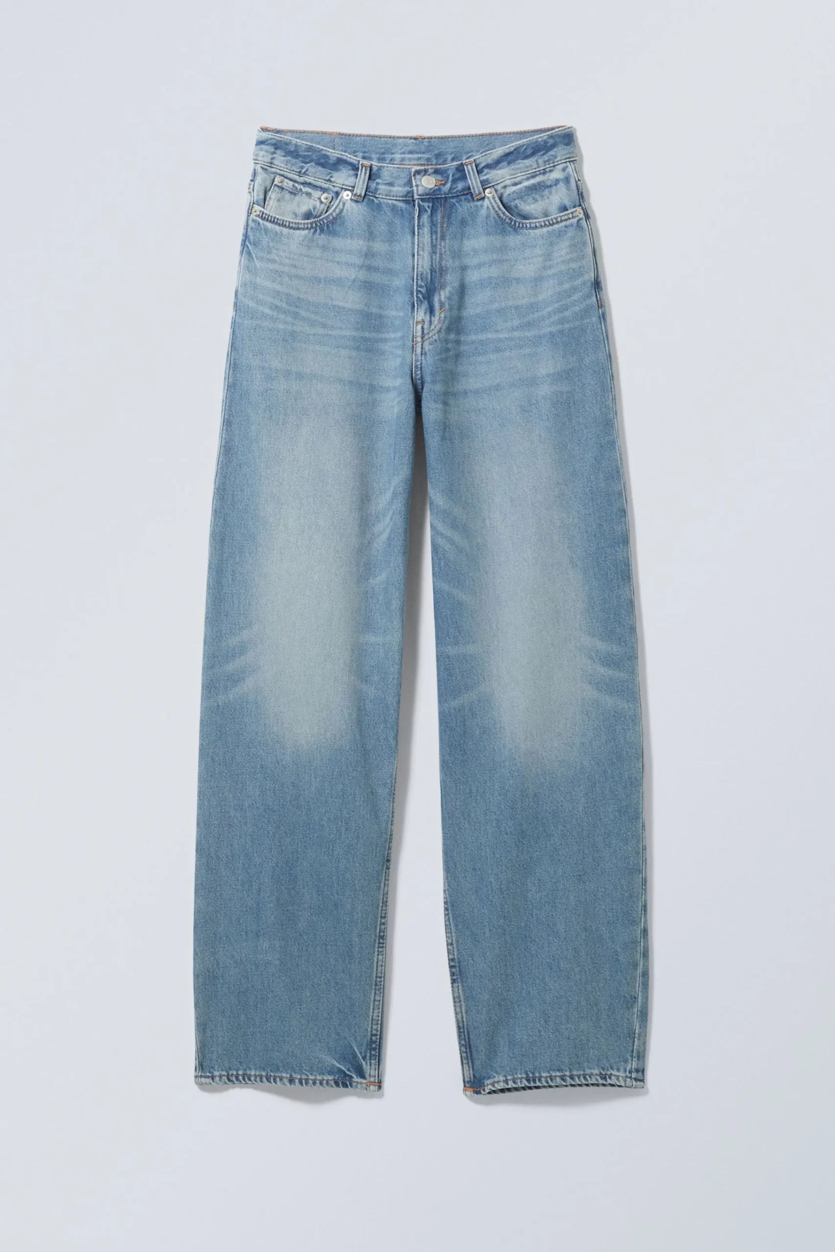 Weekday Jeans<RAIL MID WAIST LOOSE WIDE LEG JEANS