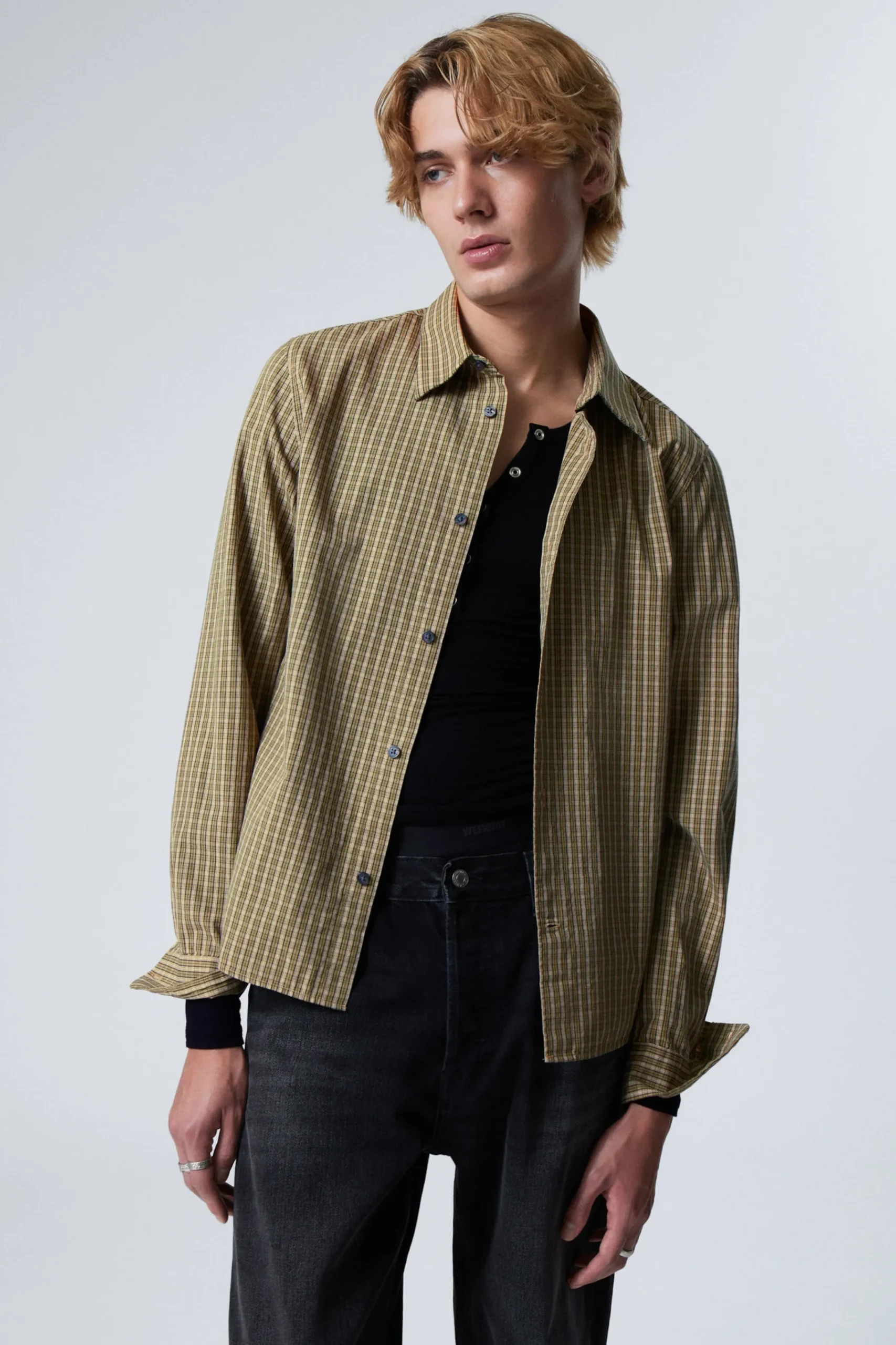 Weekday Skjortor<REGULAR FIT CHECKED COTTON SHIRT
