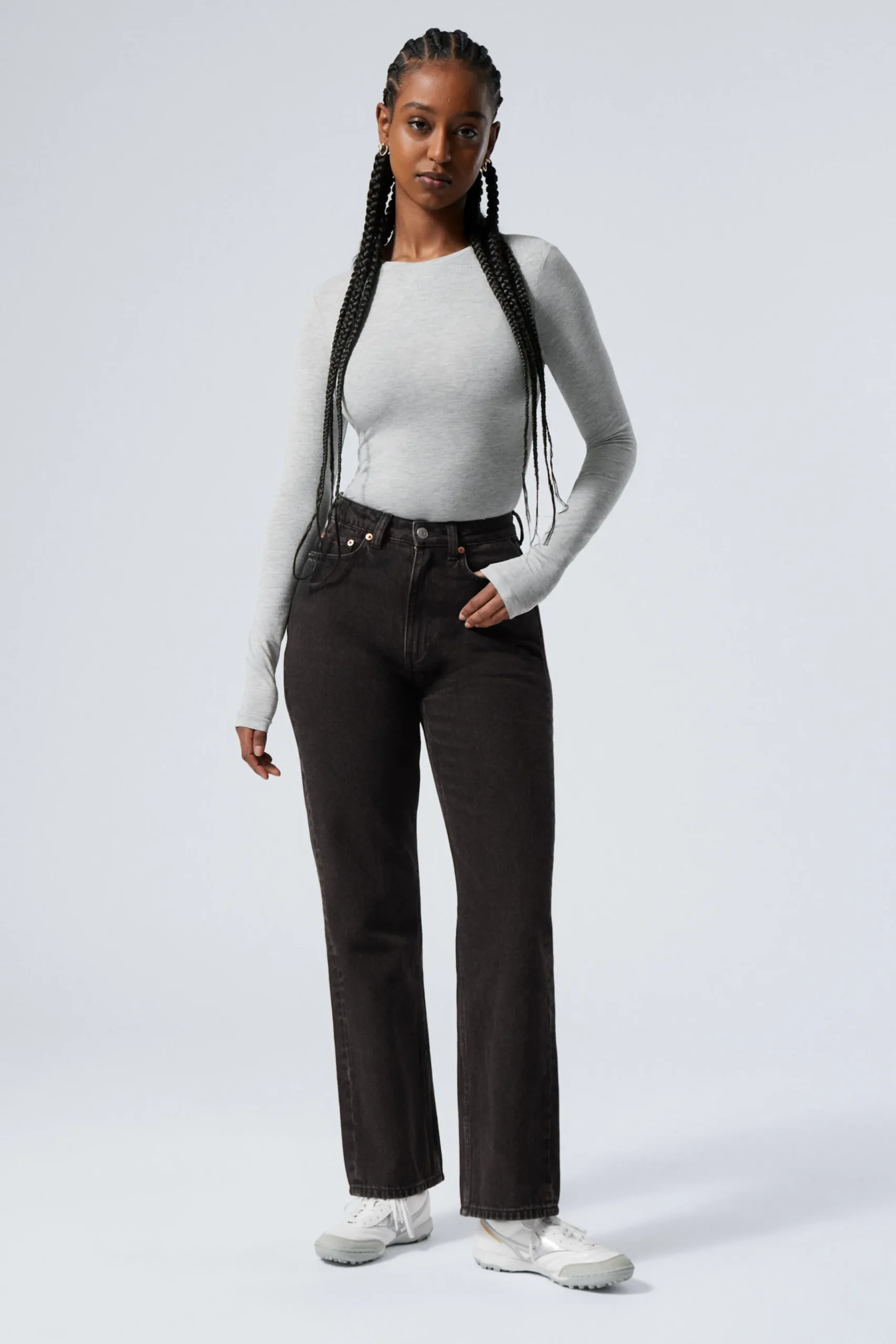 Weekday Jeans<RESOLUTE CURVE HIGH WAIST REGULAR STRAIGHT JEANS