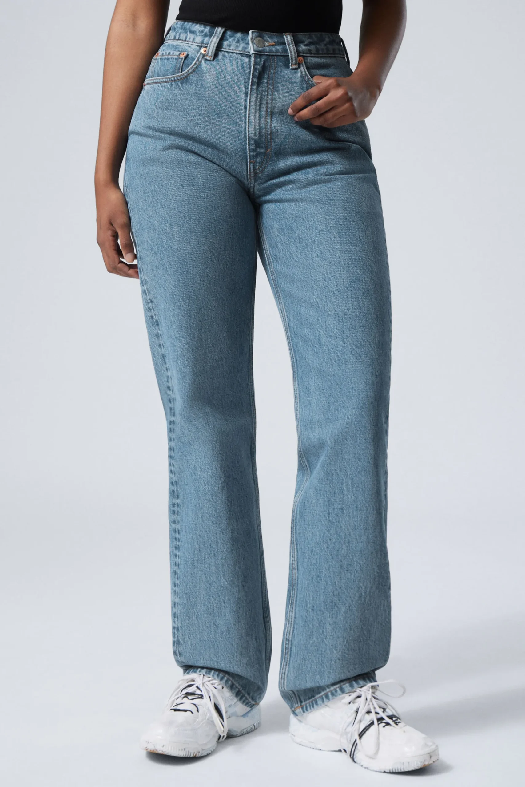 Weekday Jeans<RESOLUTE CURVE HIGH WAIST REGULAR STRAIGHT JEANS