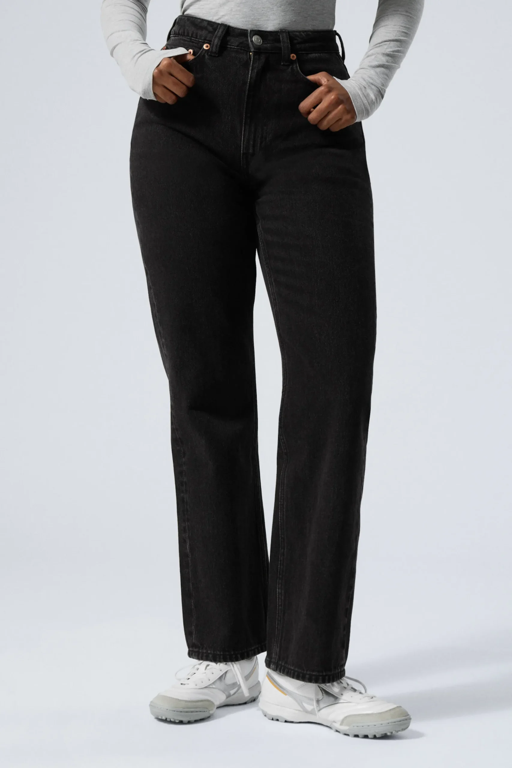 Weekday Jeans<RESOLUTE CURVE HIGH WAIST REGULAR STRAIGHT JEANS