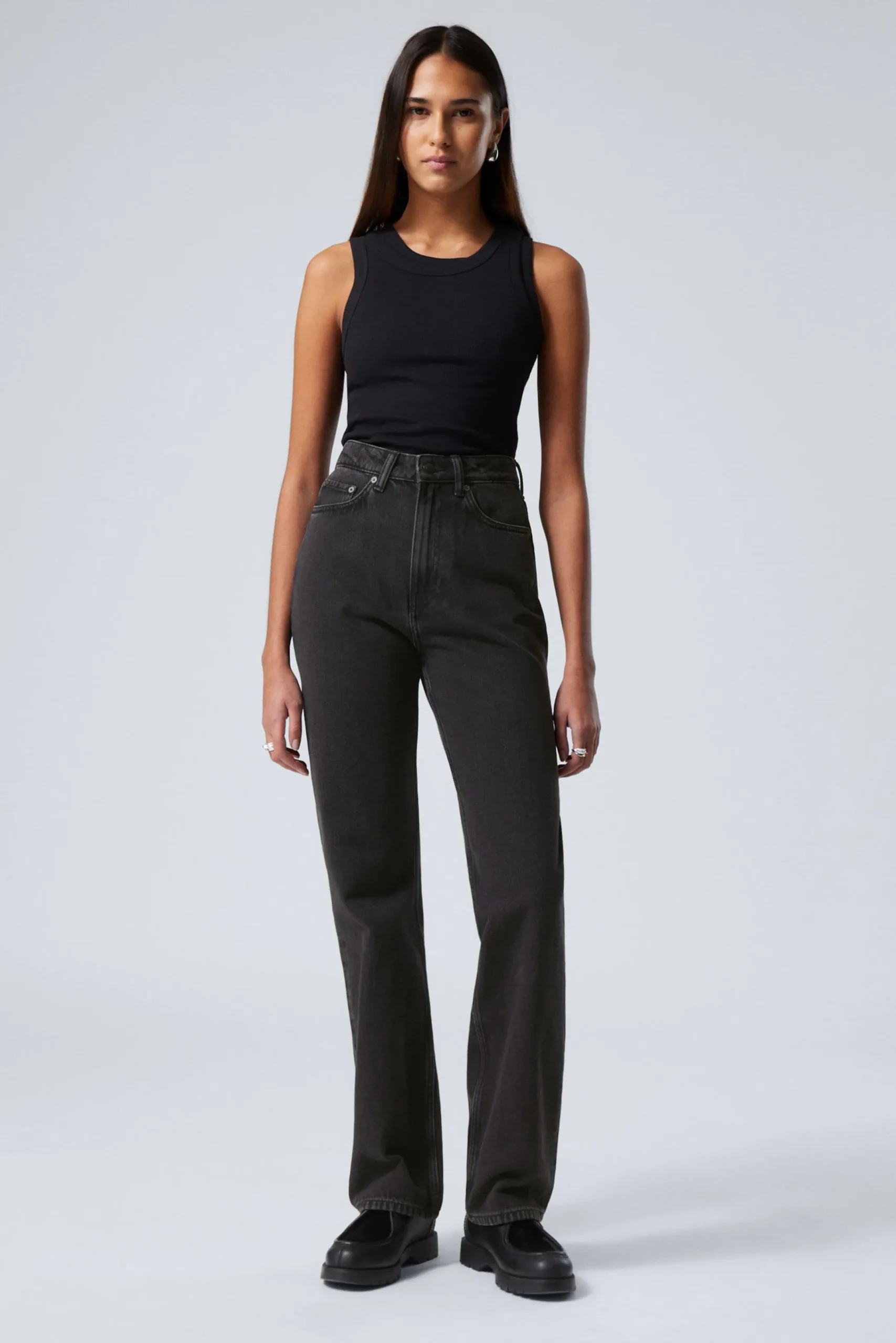 Weekday Jeans<ROWE SUPER HIGH WAISTED REGULAR STRAIGHT LEG JEANS