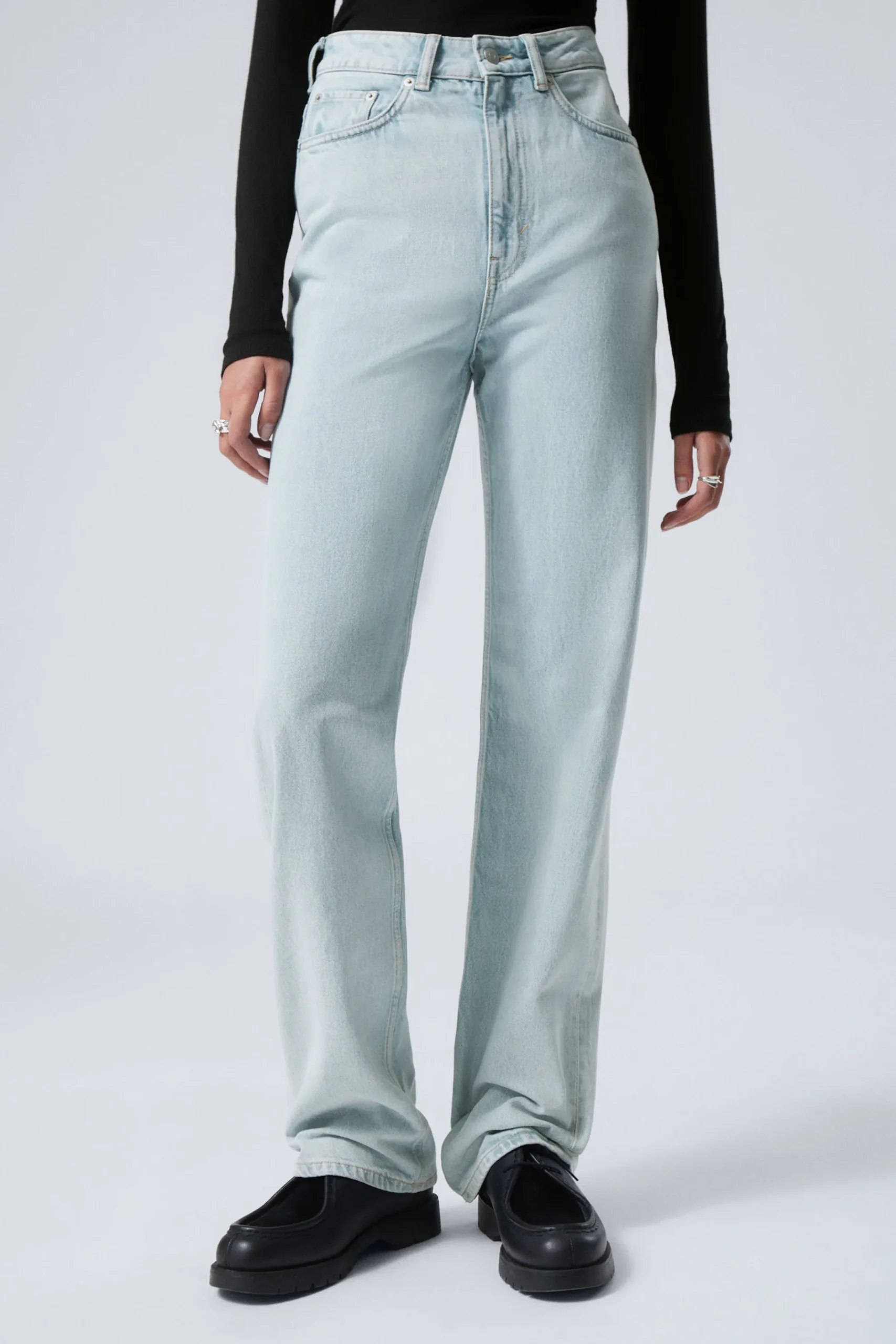 Weekday Jeans<ROWE SUPER HIGH WAISTED REGULAR STRAIGHT LEG JEANS