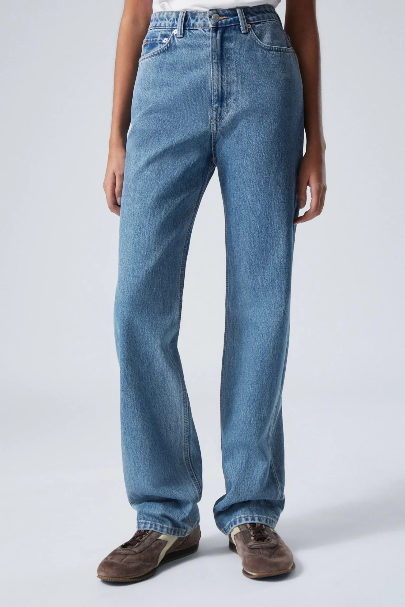 Weekday Jeans<ROWE SUPER HIGH WAISTED REGULAR STRAIGHT LEG JEANS